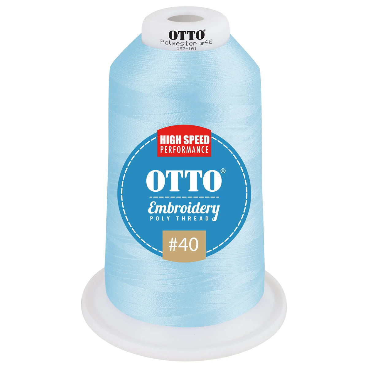 Otto 157-101 Embroidery Poly Thread #40 5,500 Yd. King Cone - 42905 - 7 3/8’’ - 5/8’’