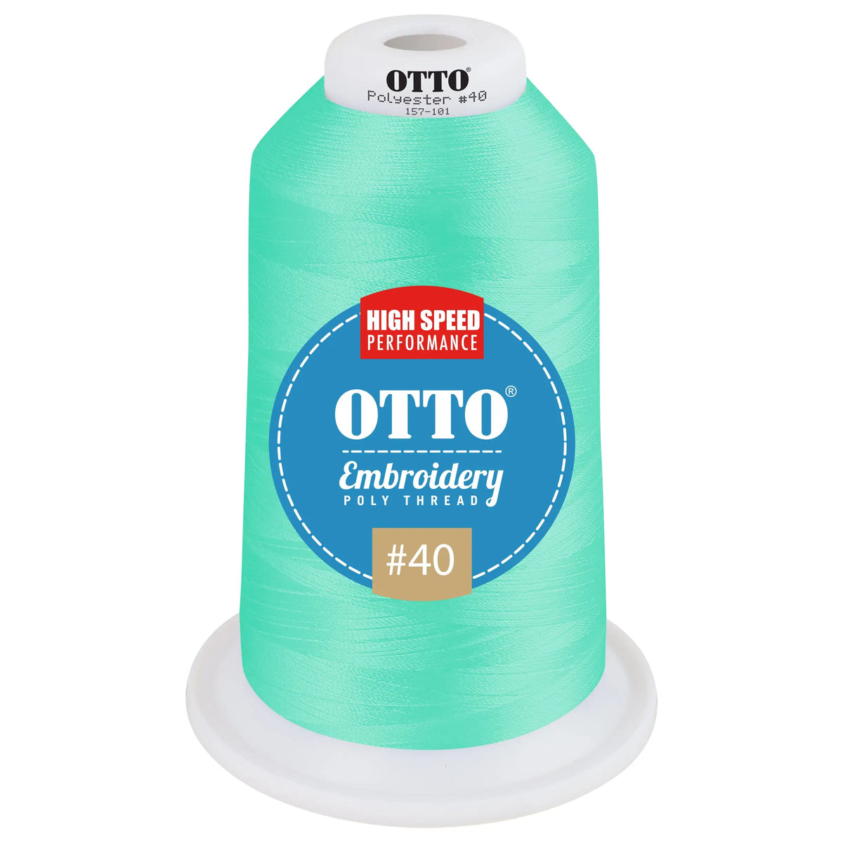 Otto 157-101 Embroidery Poly Thread #40 5,500 Yd. King Cone - 43258 - 7 3/8’’ - 5/8’’