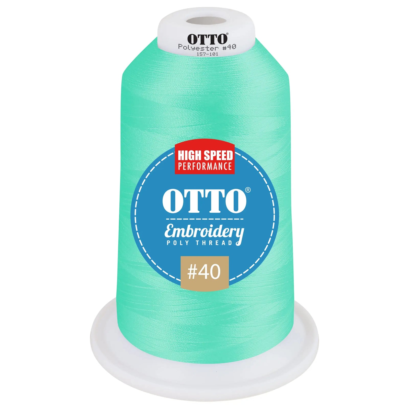 Otto 157-101 Embroidery Poly Thread #40 5,500 Yd. King Cone - 43258 - 7 3/8’’ - 5/8’’