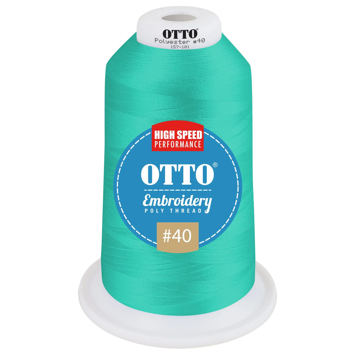 Otto 157-101 Embroidery Poly Thread #40 5,500 Yd. King Cone - 43268 - 7 3/8’’ - 5/8’’