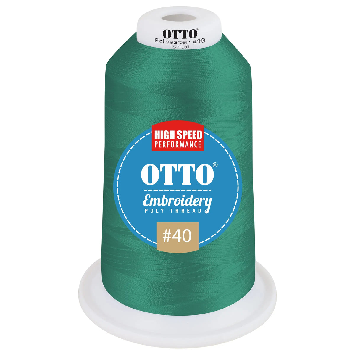 Otto 157-101 Embroidery Poly Thread #40 5,500 Yd. King Cone - 43295 - 7 3/8’’ - 5/8’’