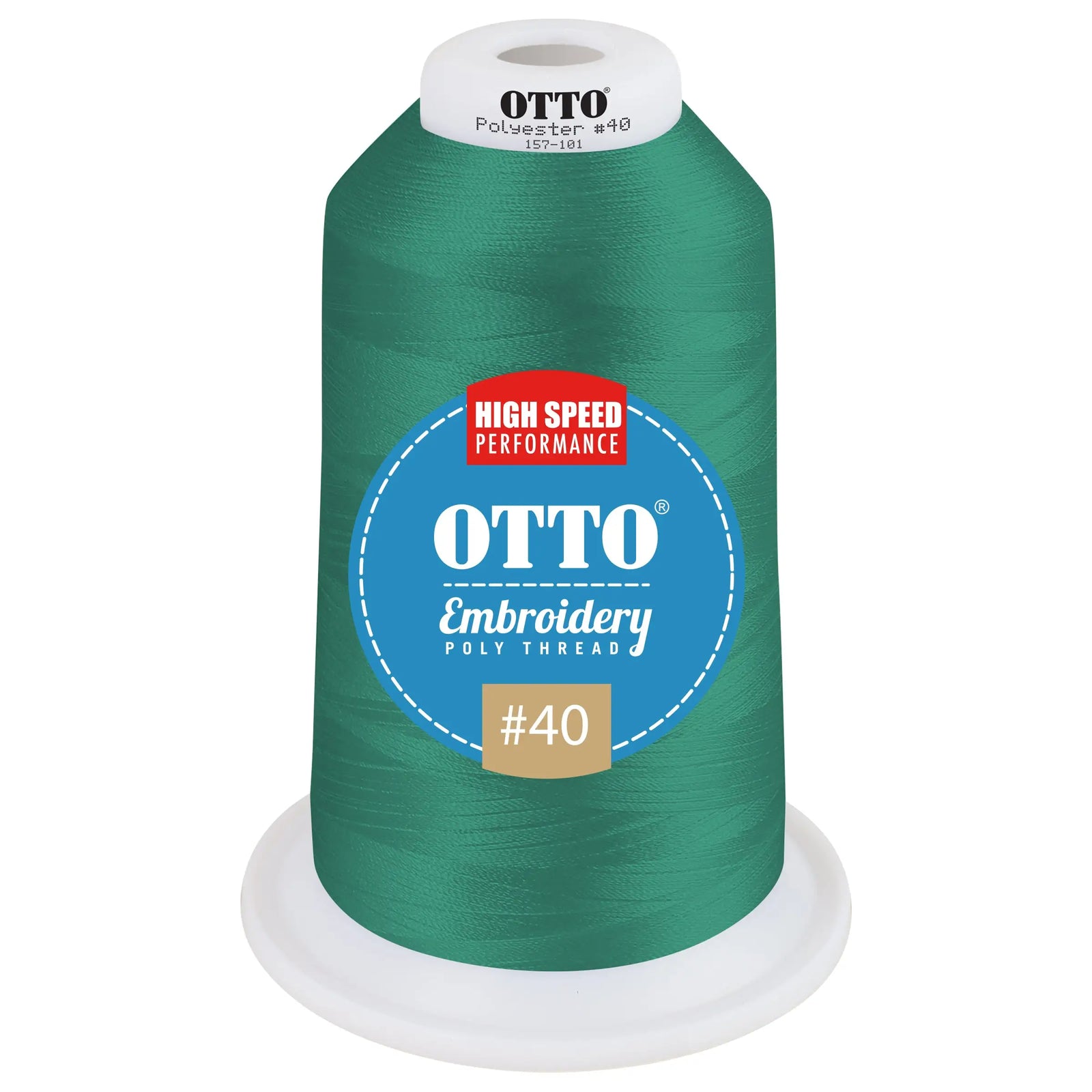 Otto 157-101 Embroidery Poly Thread #40 5,500 Yd. King Cone - 43295 - 7 3/8’’ - 5/8’’