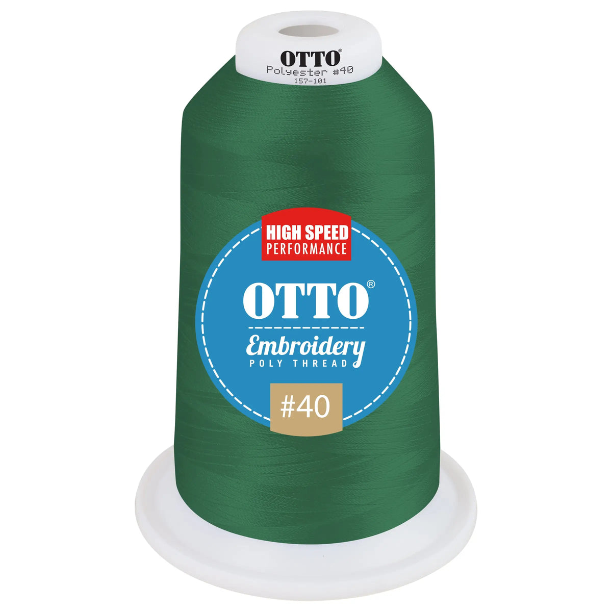Otto 157-101 Embroidery Poly Thread #40 5,500 Yd. King Cone - 43298 - 7 3/8’’ - 5/8’’