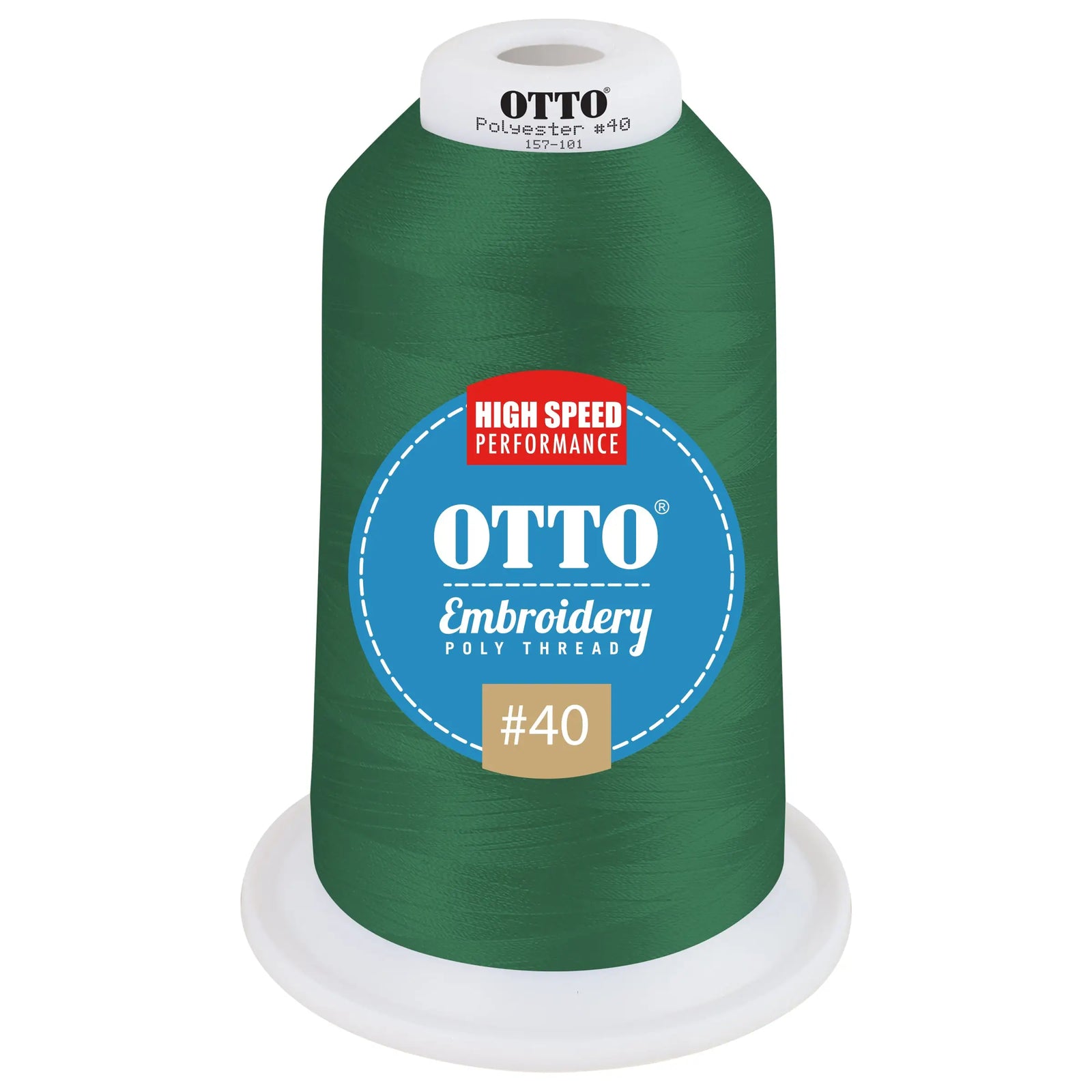 Otto 157-101 Embroidery Poly Thread #40 5,500 Yd. King Cone - 43298 - 7 3/8’’ - 5/8’’