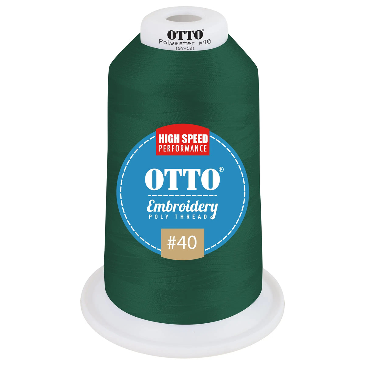 Otto 157-101 Embroidery Poly Thread #40 5,500 Yd. King Cone - 43302 - 7 3/8’’ - 5/8’’