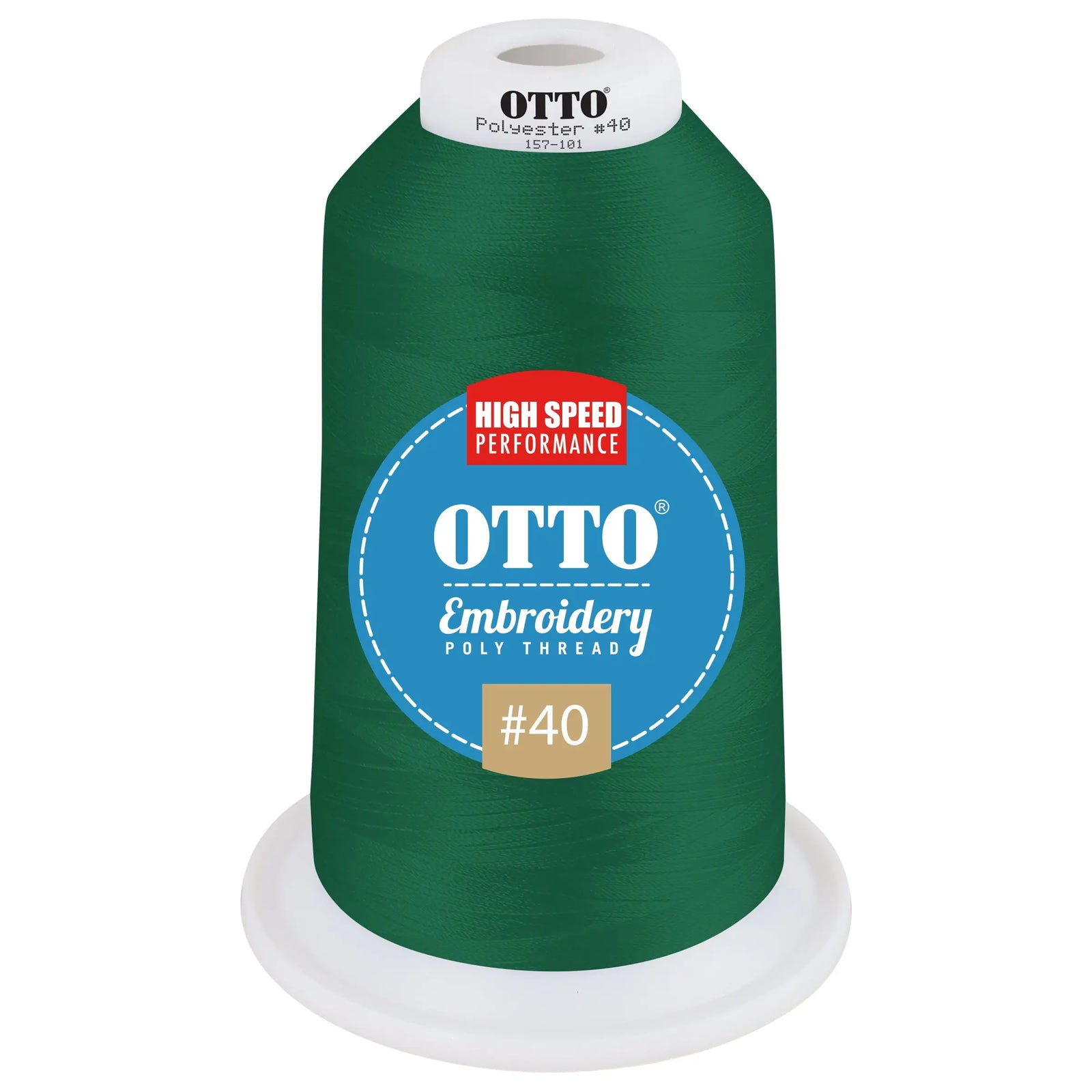 Otto 157-101 Embroidery Poly Thread #40 5,500 Yd. King Cone - 43425 - 7 3/8’’ - 5/8’’