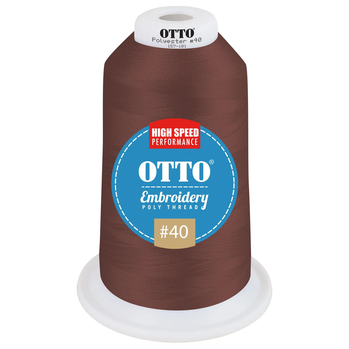 Otto 157-101 Embroidery Poly Thread #40 5,500 Yd. King Cone - 44695 - 7 3/8’’ - 5/8’’