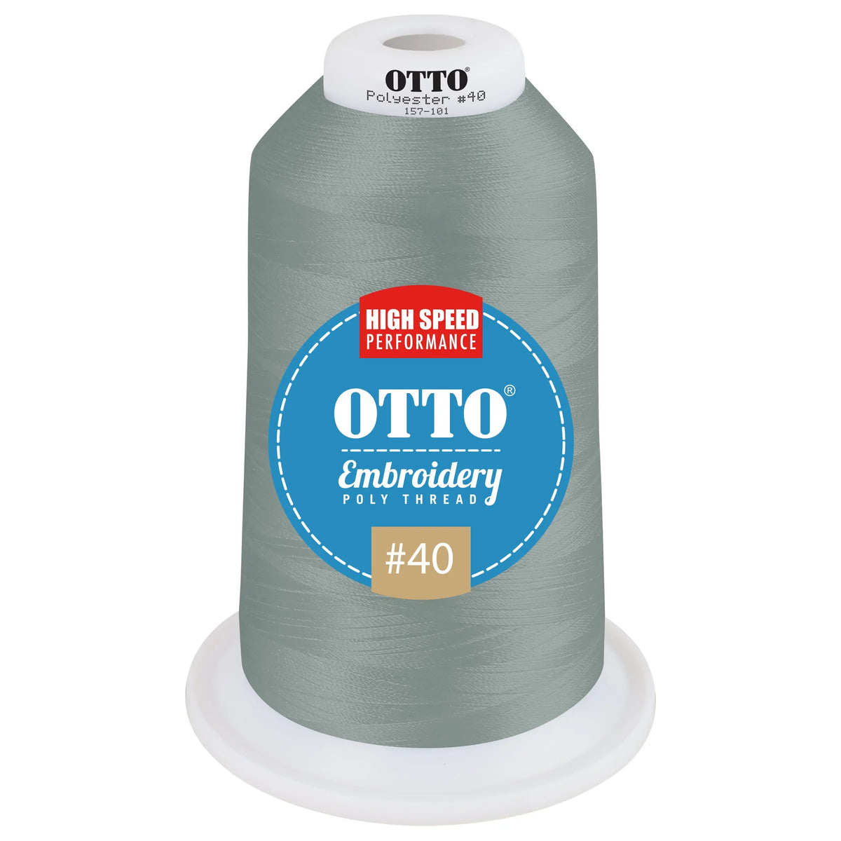 Otto 157-101 Embroidery Poly Thread #40 5,500 Yd. King Cone - 45507 - 7 3/8’’ - 5/8’’