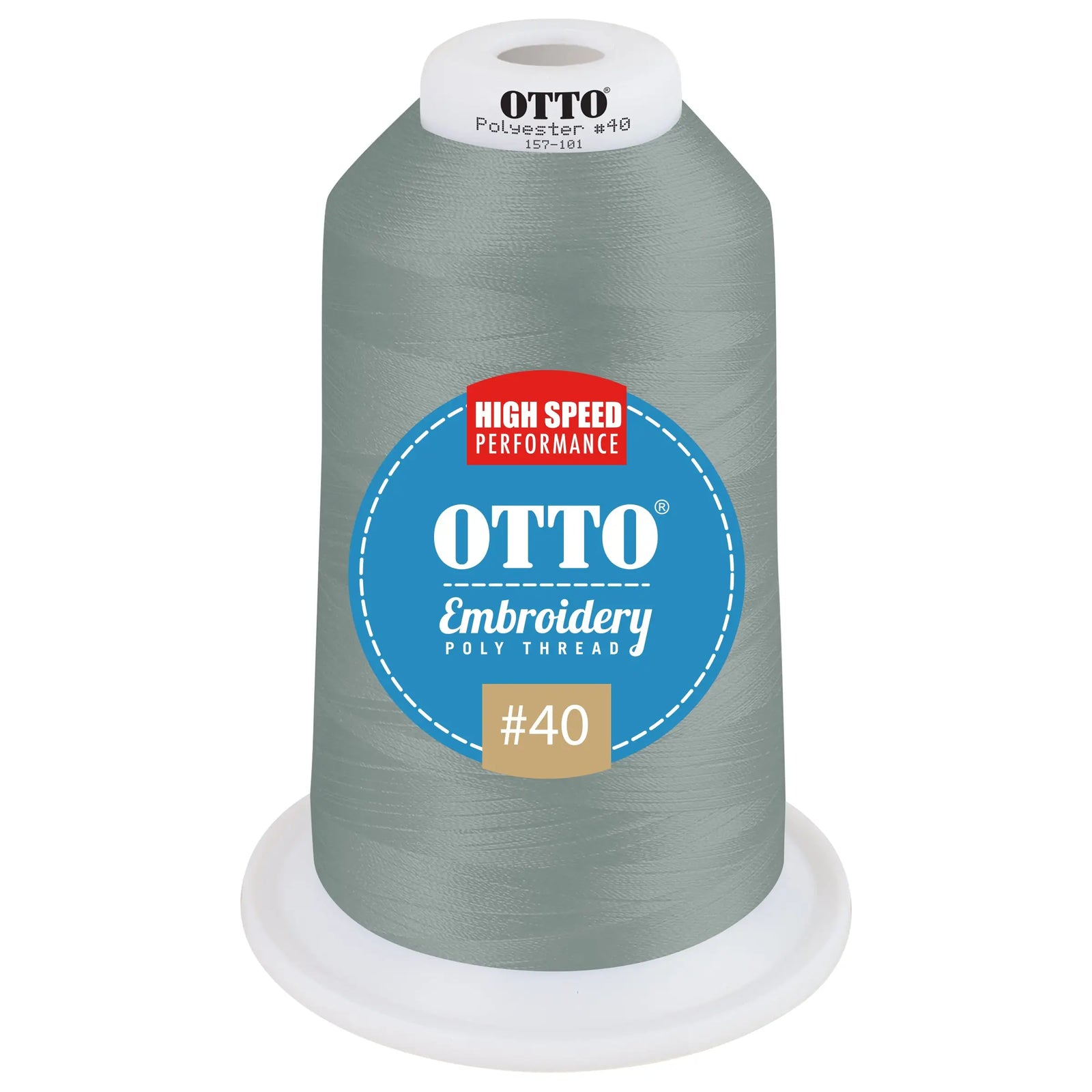 Otto 157-101 Embroidery Poly Thread #40 5,500 Yd. King Cone - 45507 - 7 3/8’’ - 5/8’’
