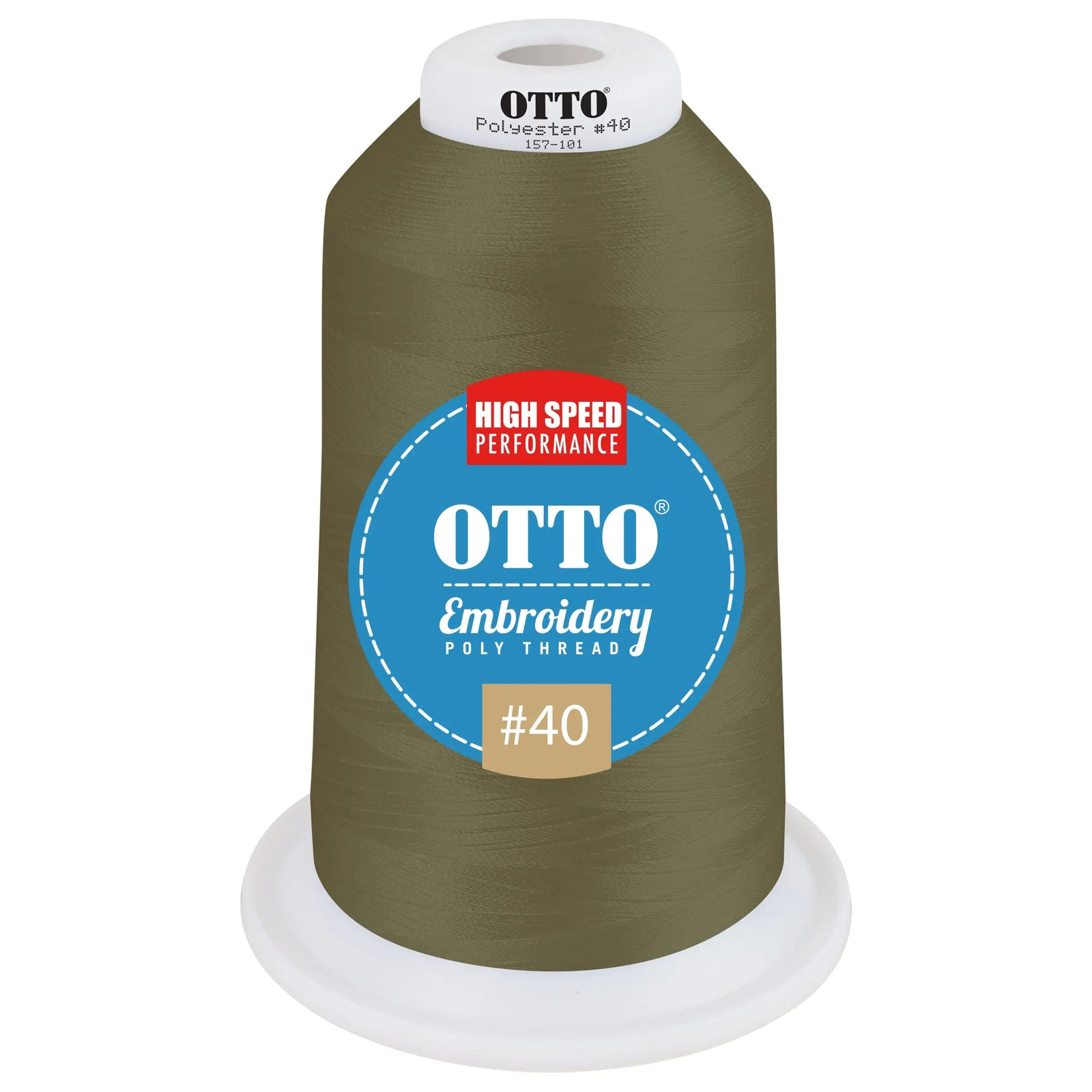 Otto 157-101 Embroidery Poly Thread #40 5,500 Yd. King Cone - 45815 - 7 3/8’’ - 5/8’’