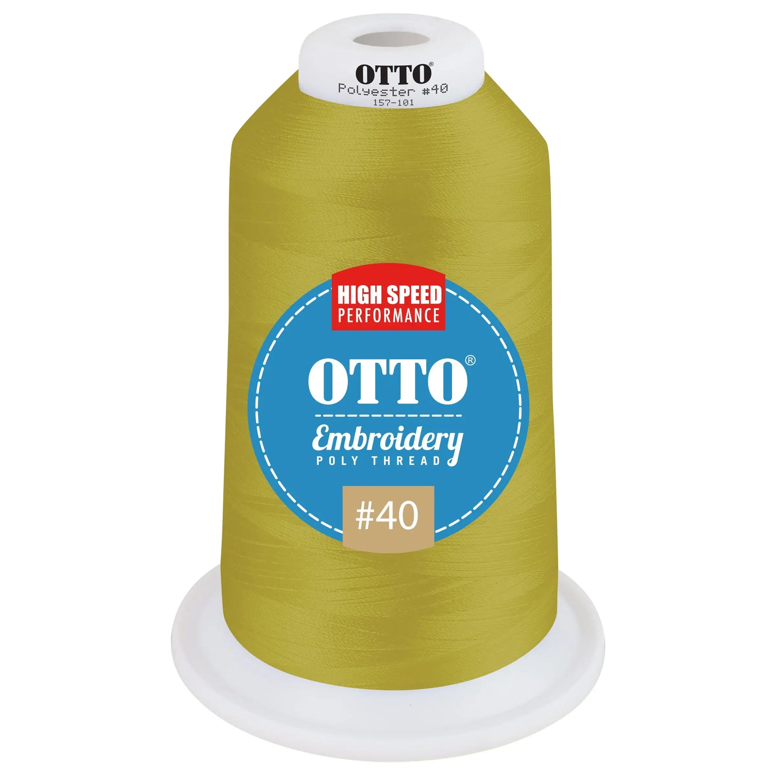 Otto 157-101 Embroidery Poly Thread #40 5,500 Yd. King Cone - 45835 - 7 3/8’’ - 5/8’’