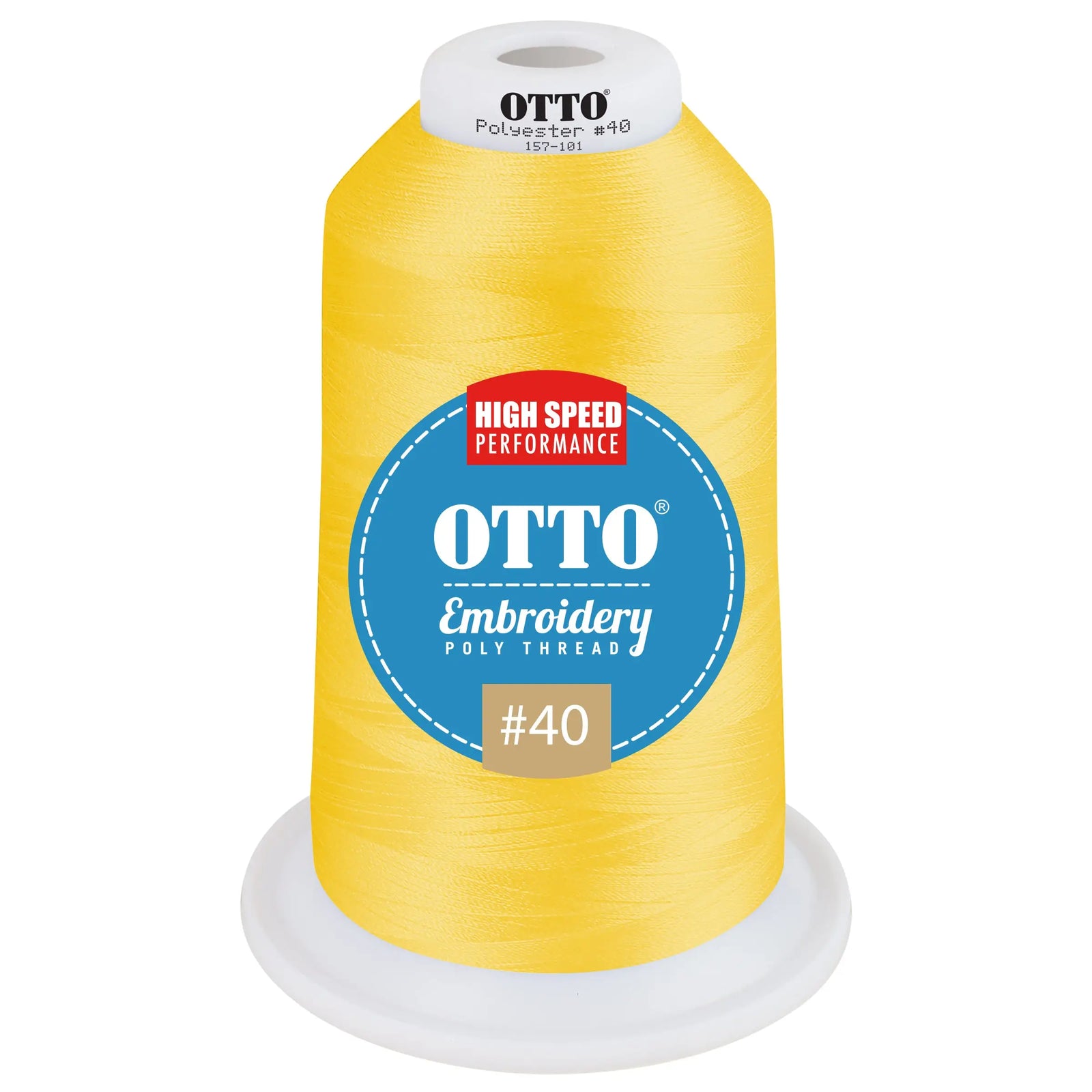 Otto 157-101 Embroidery Poly Thread #40 5,500 Yd. King Cone - 47408 - 7 3/8’’ - 5/8’’