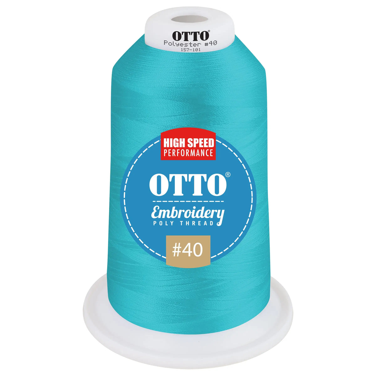 Otto 157-101 Embroidery Poly Thread #40 5,500 Yd. King Cone - 47467 - 7 3/8’’ - 5/8’’
