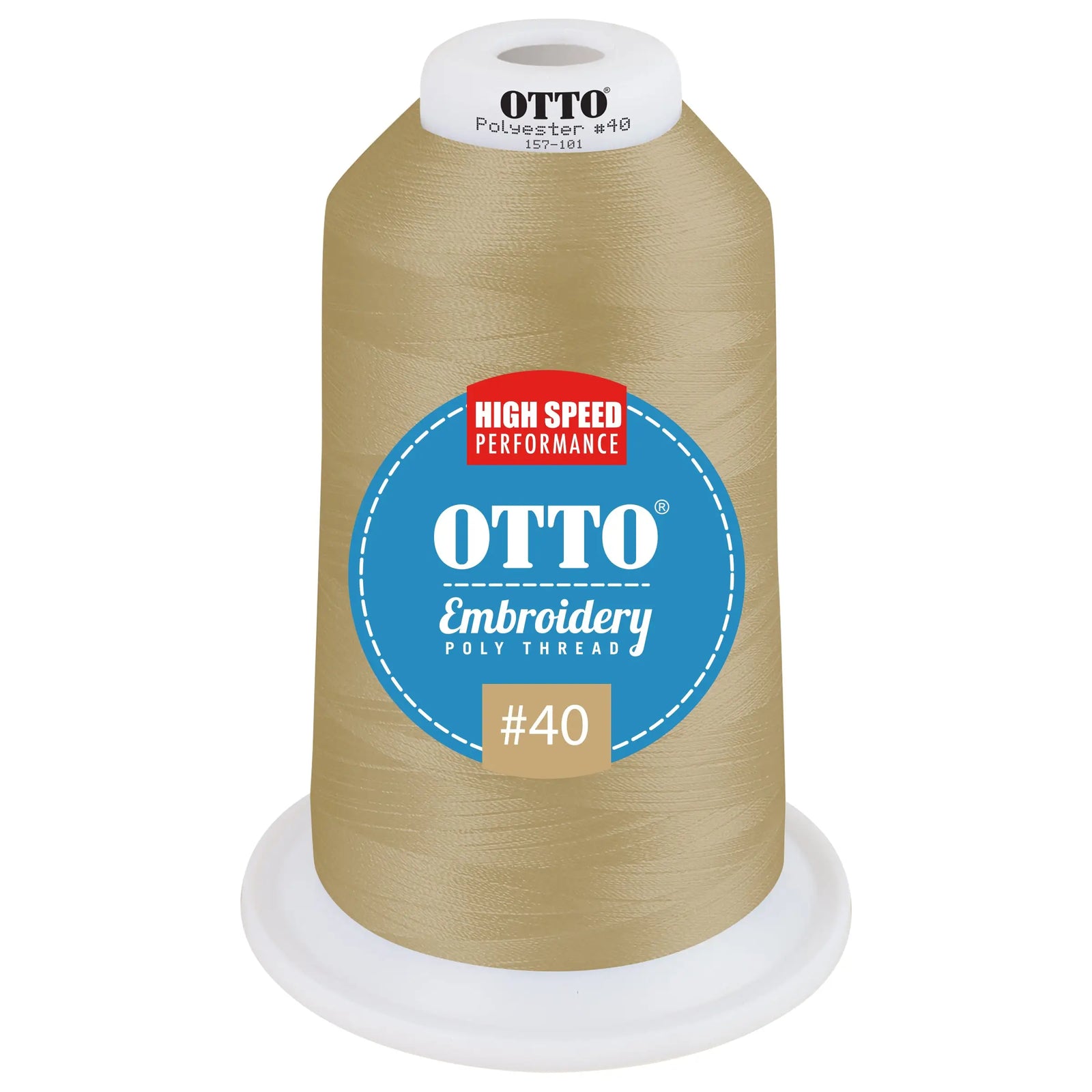 Otto 157-101 Embroidery Poly Thread #40 5,500 Yd. King Cone - 47503 - 7 3/8’’ - 5/8’’