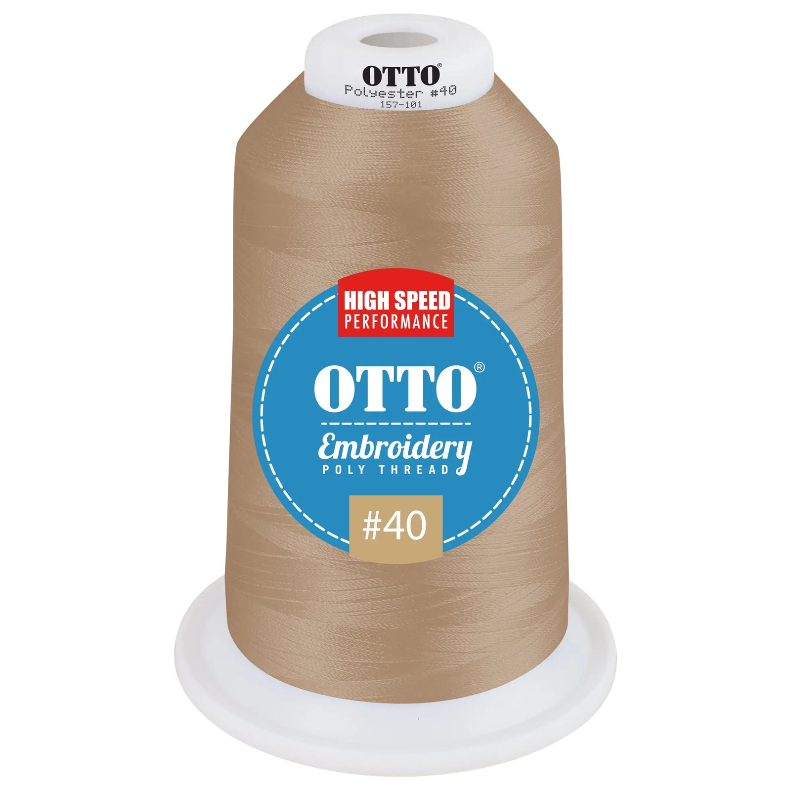Otto 157-101 Embroidery Poly Thread #40 5,500 Yd. King Cone - 47504 - 7 3/8’’ - 5/8’’