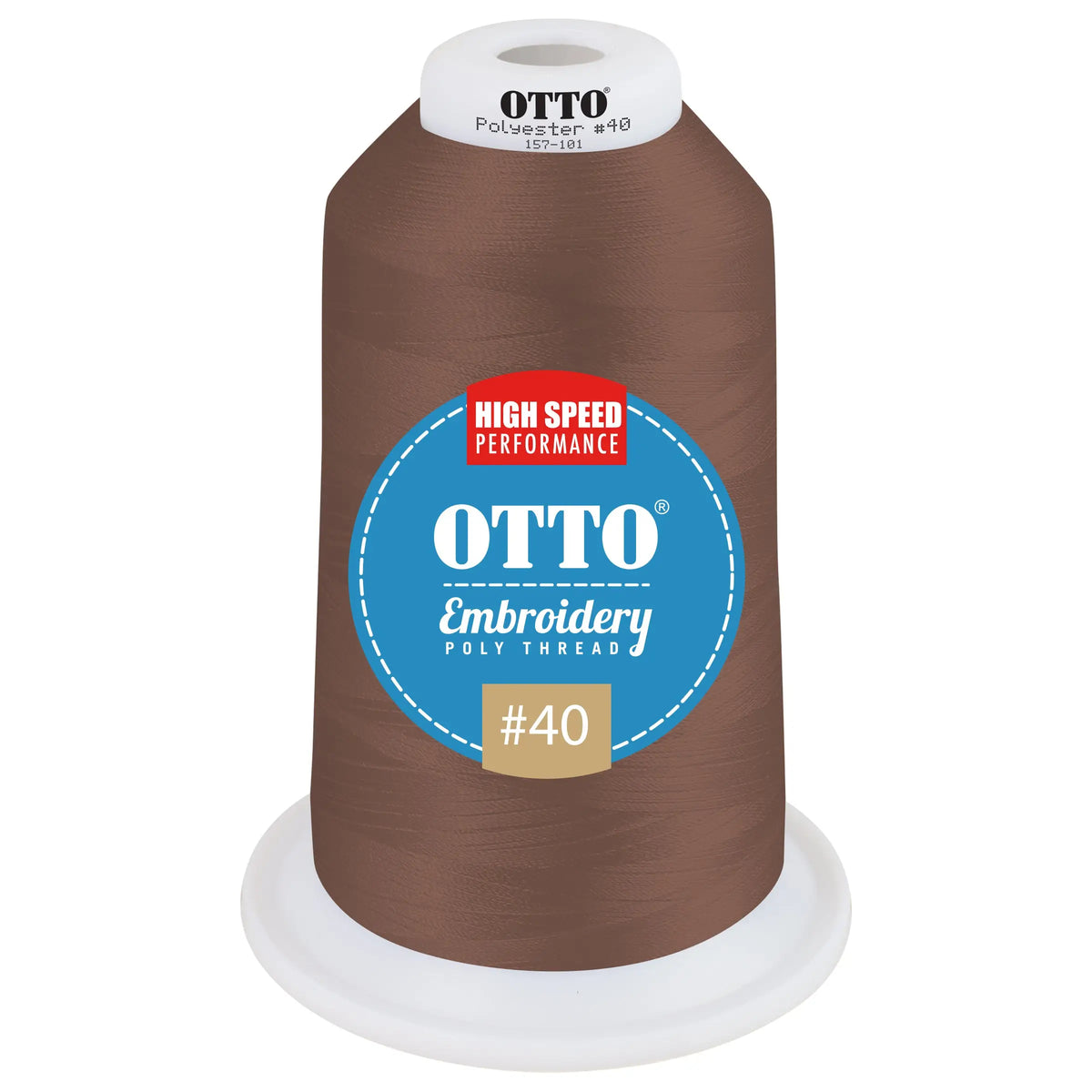Otto 157-101 Embroidery Poly Thread #40 5,500 Yd. King Cone - 47518 - 7 3/8’’ - 5/8’’