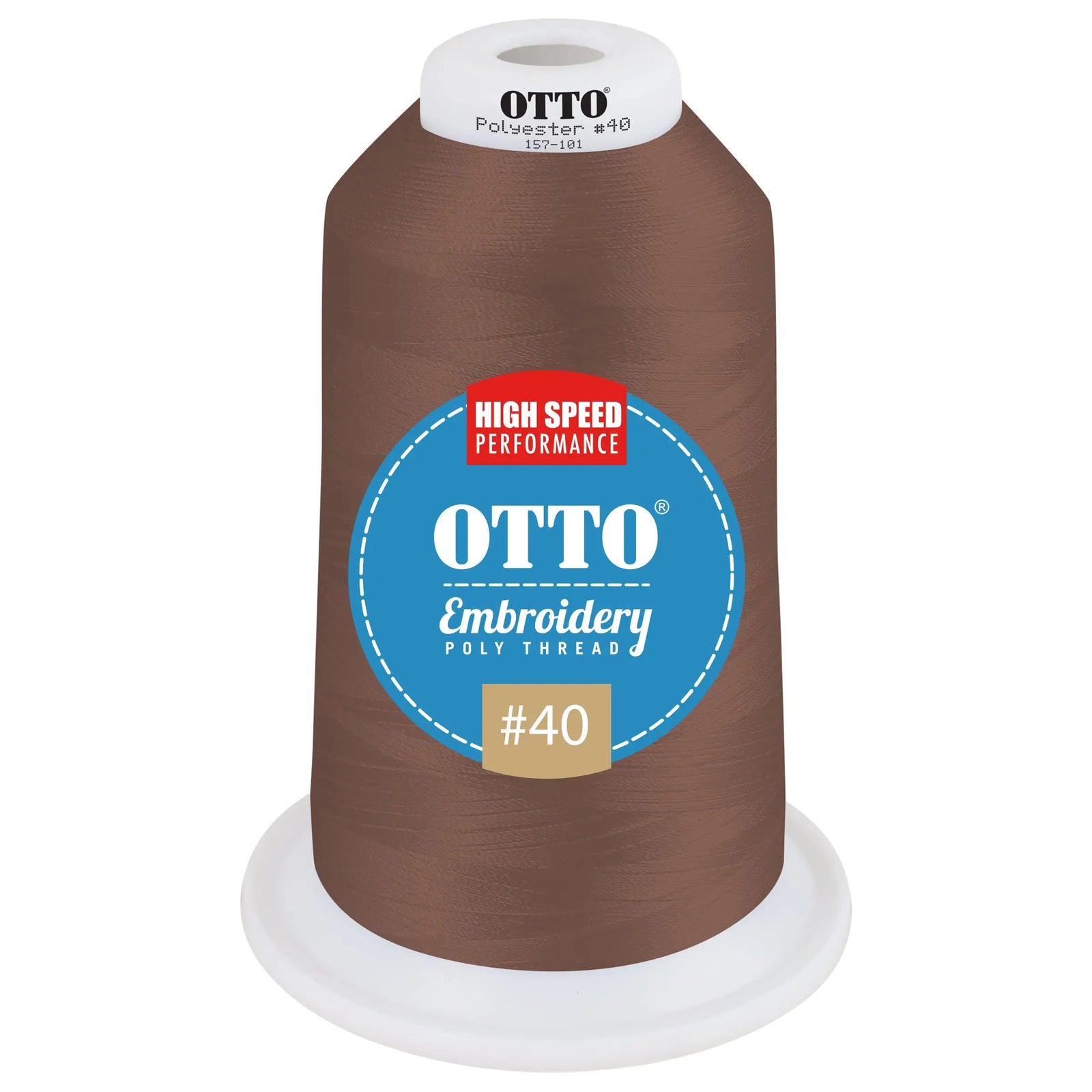 Otto 157-101 Embroidery Poly Thread #40 5,500 Yd. King Cone - 47518 - 7 3/8’’ - 5/8’’