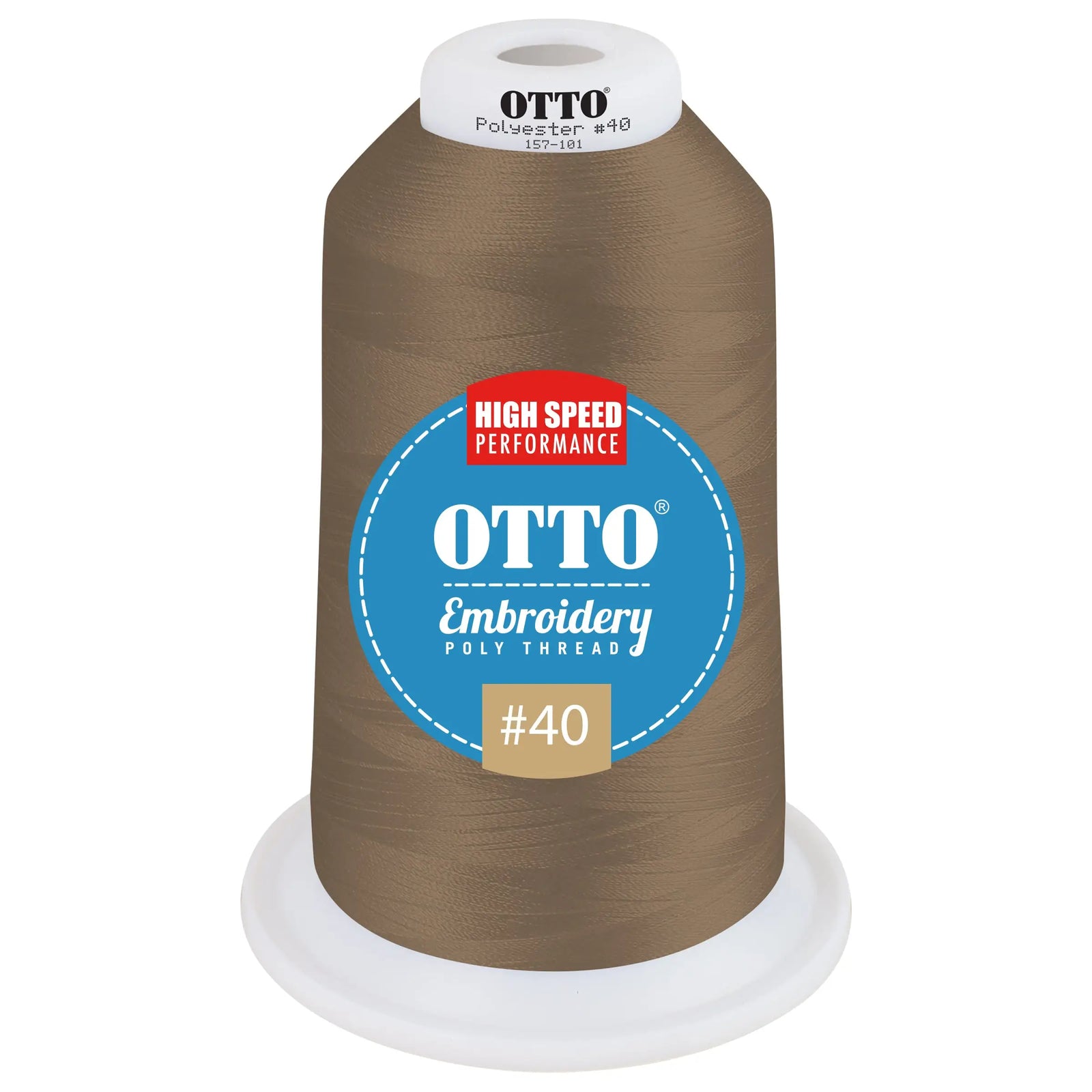 Otto 157-101 Embroidery Poly Thread #40 5,500 Yd. King Cone - 47531 - 7 3/8’’ - 5/8’’