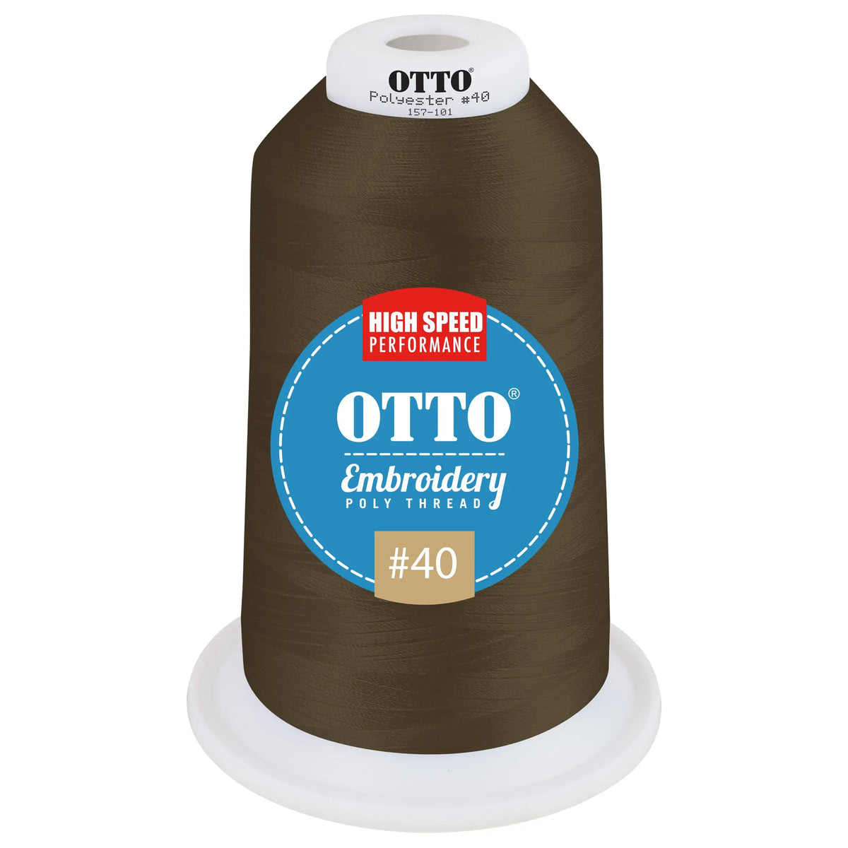 Otto 157-101 Embroidery Poly Thread #40 5,500 Yd. King Cone - 47533 - 7 3/8’’ - 5/8’’