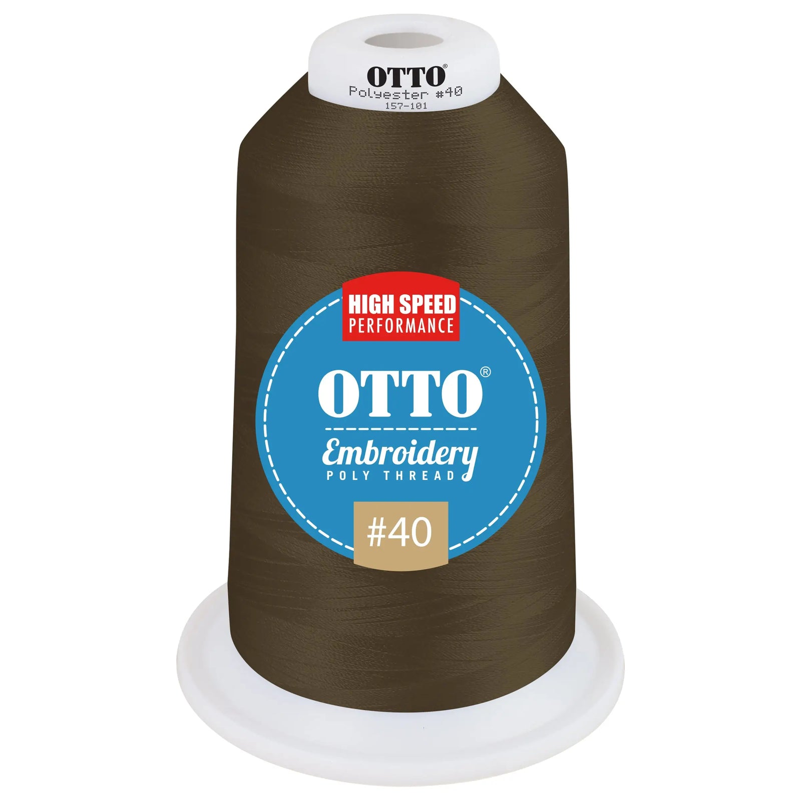 Otto 157-101 Embroidery Poly Thread #40 5,500 Yd. King Cone - 47533 - 7 3/8’’ - 5/8’’