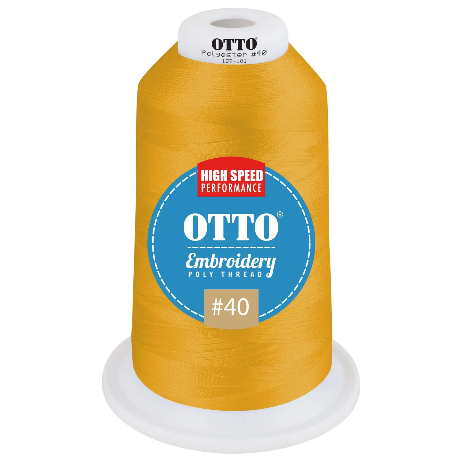 Otto 157-101 Embroidery Poly Thread #40 5,500 Yd. King Cone - 47550 - 7 3/8’’ - 5/8’’