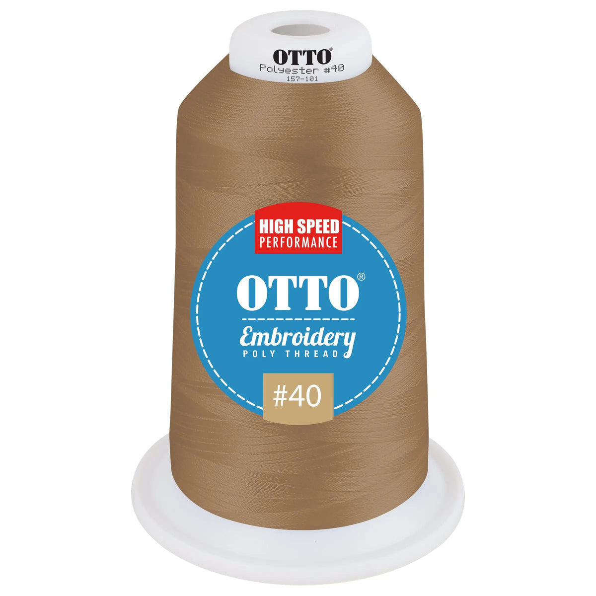 Otto 157-101 Embroidery Poly Thread #40 5,500 Yd. King Cone - 47571 - 7 3/8’’ - 5/8’’