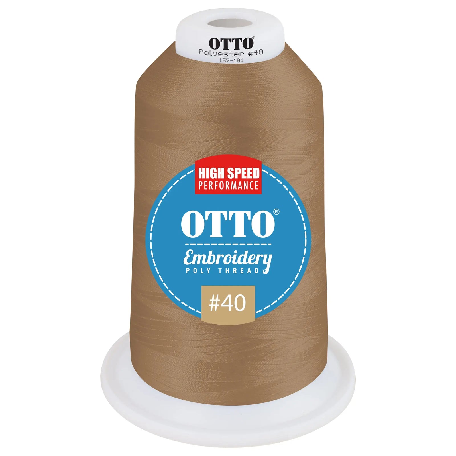Otto 157-101 Embroidery Poly Thread #40 5,500 Yd. King Cone - 47571 - 7 3/8’’ - 5/8’’