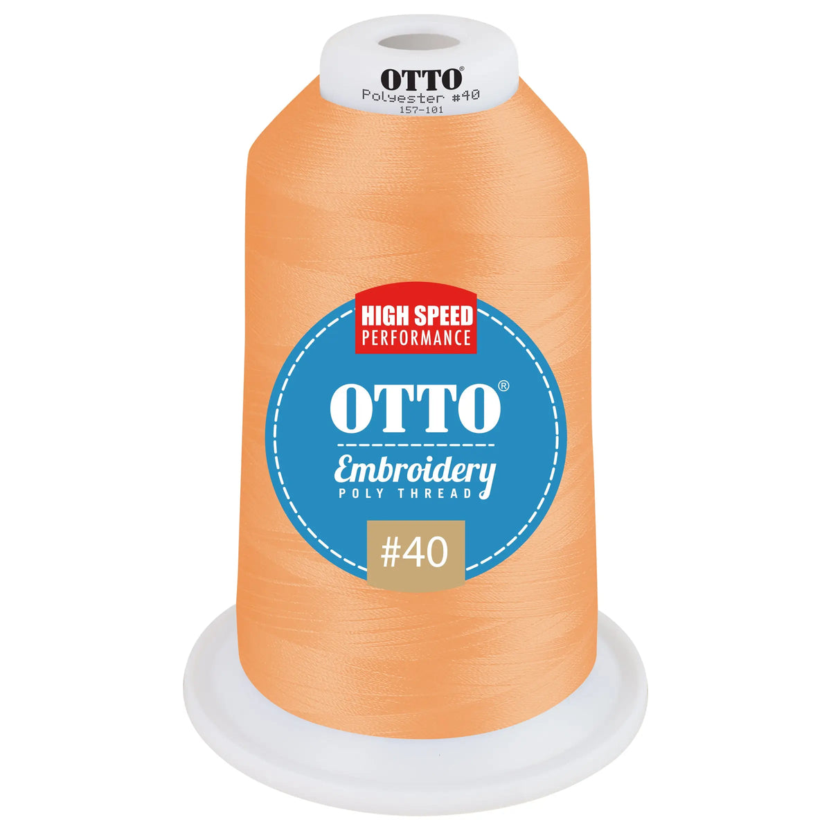Otto 157-101 Embroidery Poly Thread #40 5,500 Yd. King Cone - 47576 - 7 3/8’’ - 5/8’’