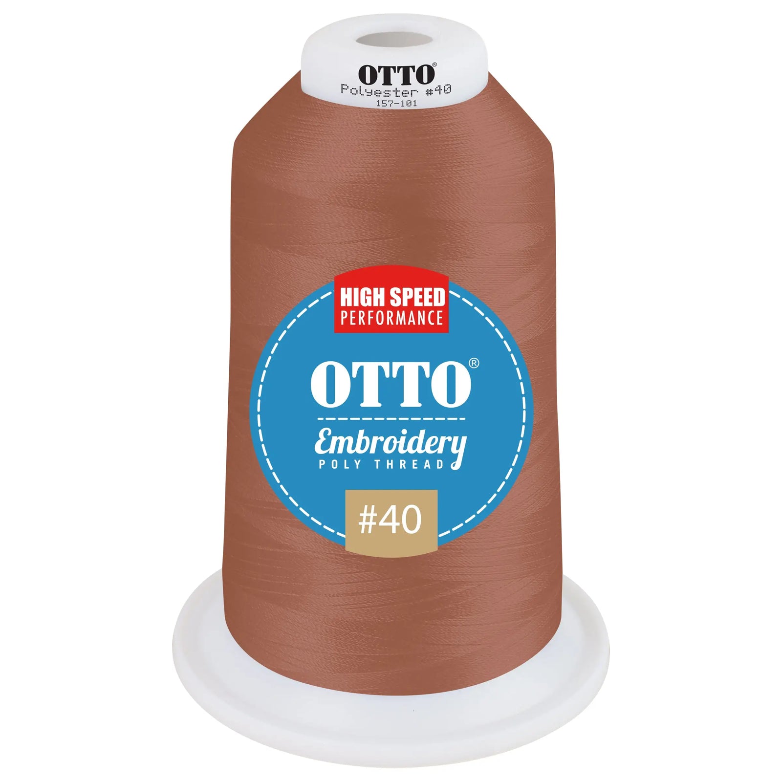 Otto 157-101 Embroidery Poly Thread #40 5,500 Yd. King Cone - 47581 - 7 3/8’’ - 5/8’’