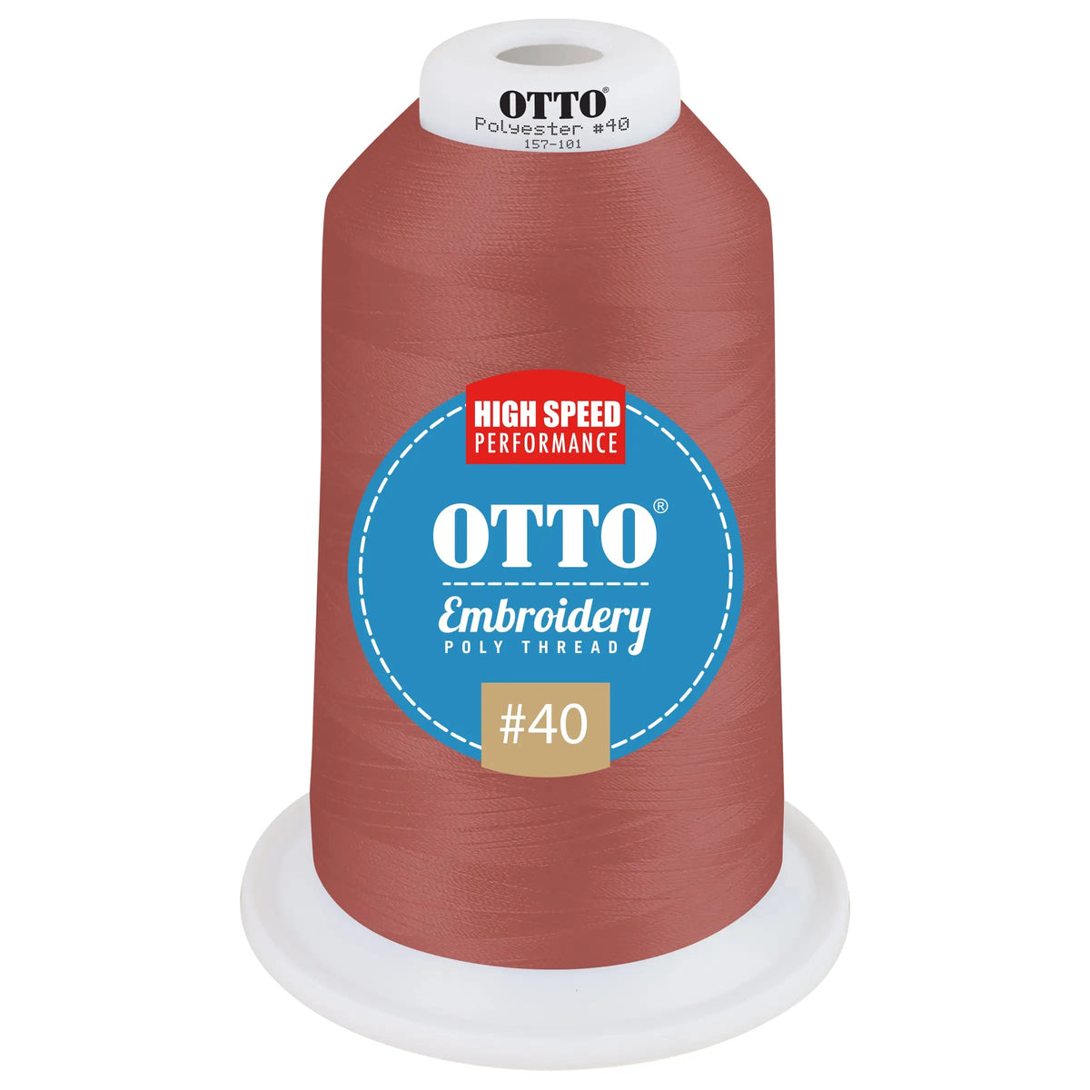 Otto 157-101 Embroidery Poly Thread #40 5,500 Yd. King Cone - 47609 - 7 3/8’’ - 5/8’’