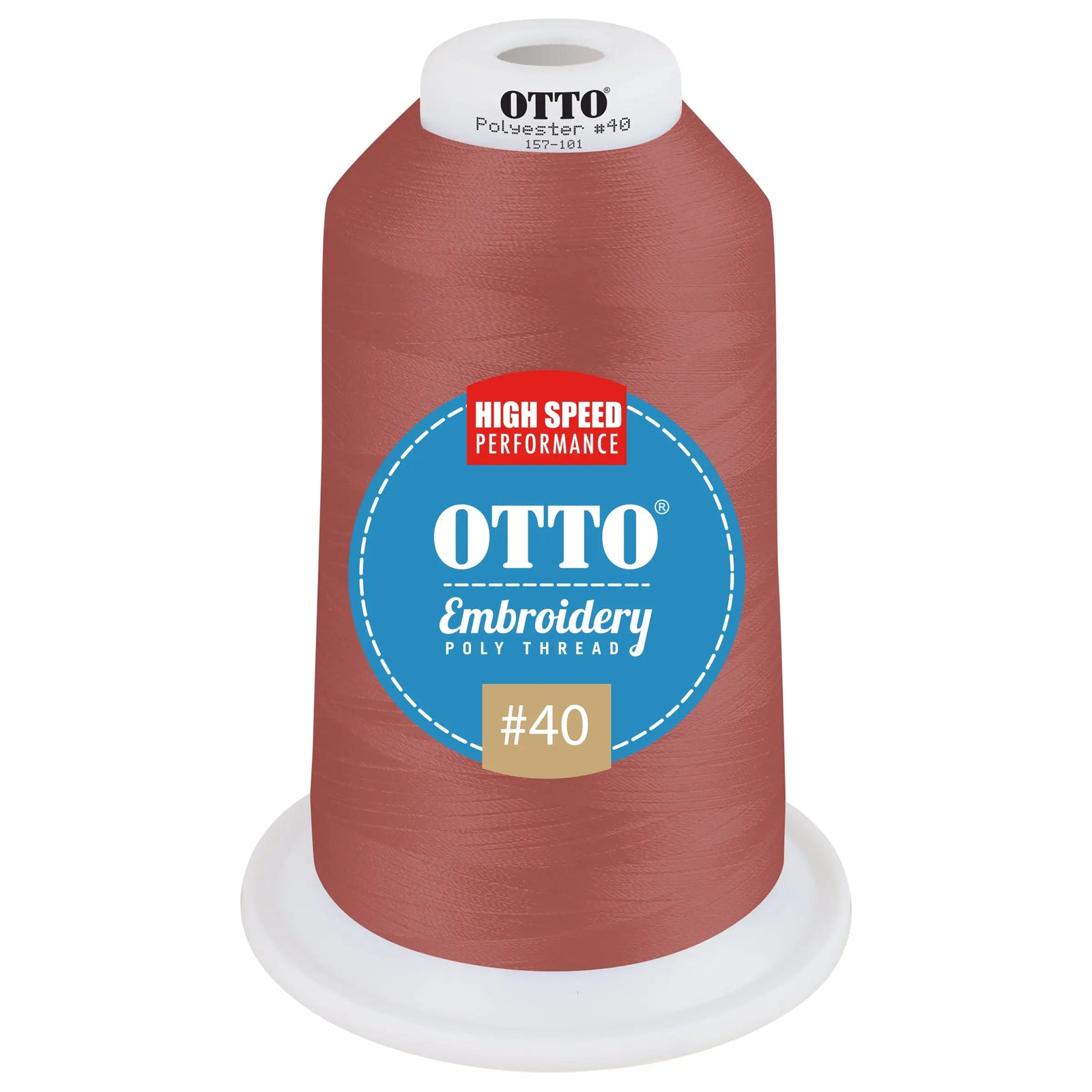 Otto 157-101 Embroidery Poly Thread #40 5,500 Yd. King Cone - 47609 - 7 3/8’’ - 5/8’’