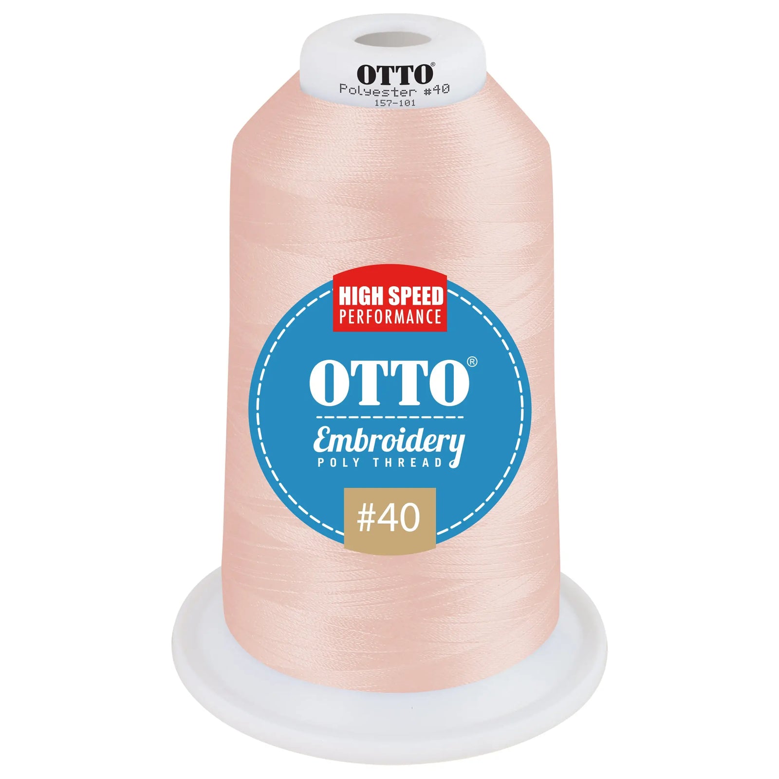 Otto 157-101 Embroidery Poly Thread #40 5,500 Yd. King Cone - 47611 - 7 3/8’’ - 5/8’’