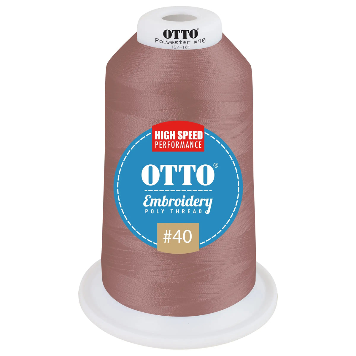 Otto 157-101 Embroidery Poly Thread #40 5,500 Yd. King Cone - 47616 - 7 3/8’’ - 5/8’’