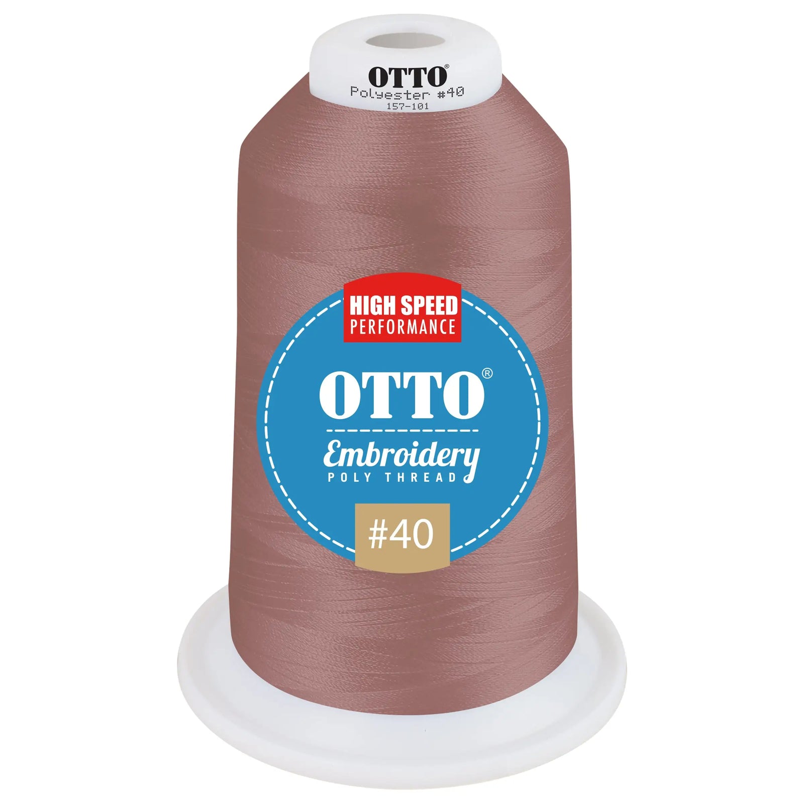 Otto 157-101 Embroidery Poly Thread #40 5,500 Yd. King Cone - 47616 - 7 3/8’’ - 5/8’’