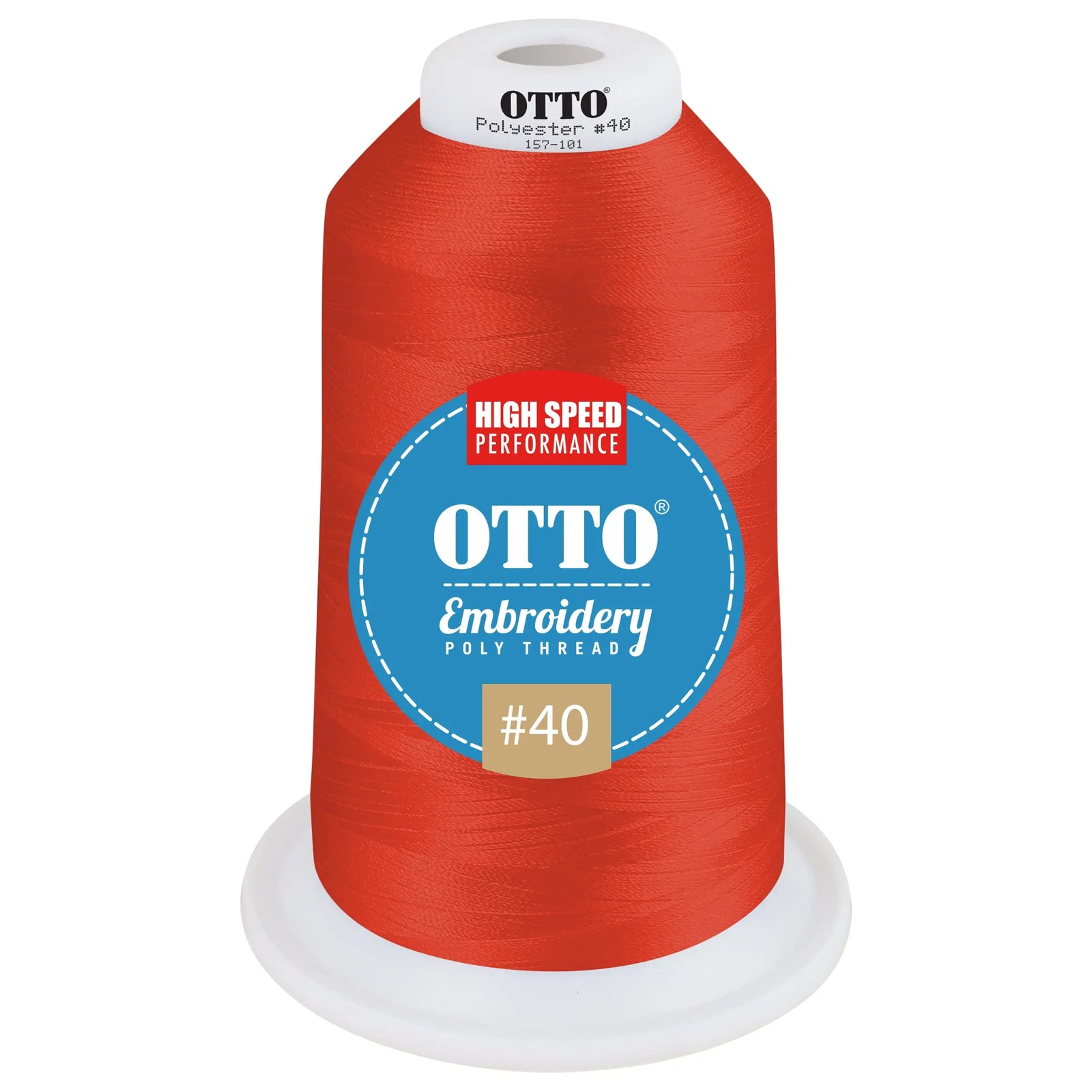 Otto 157-101 Embroidery Poly Thread #40 5,500 Yd. King Cone - 47620 - 7 3/8’’ - 5/8’’