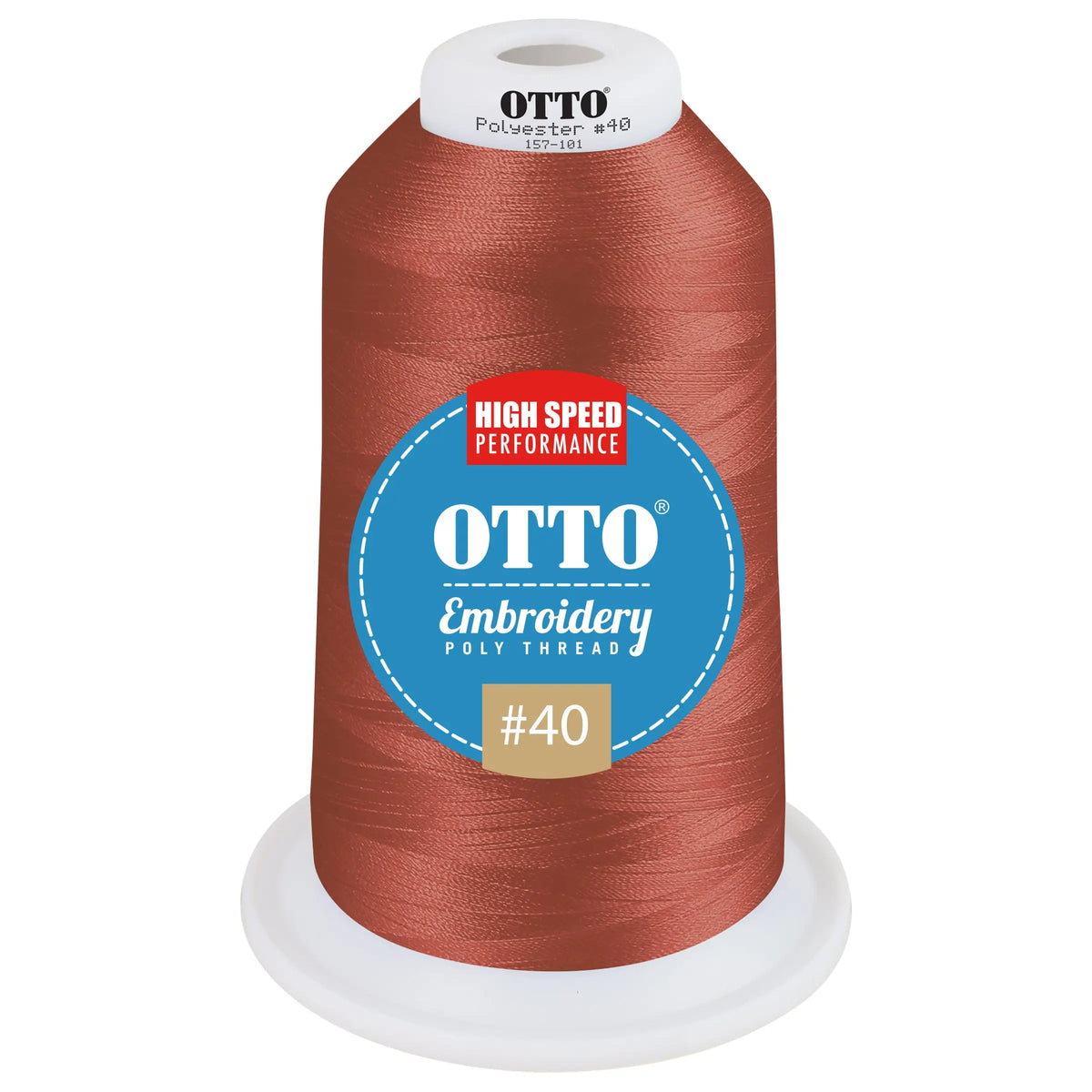 Otto 157-101 Embroidery Poly Thread #40 5,500 Yd. King Cone - 47629 - 7 3/8’’ - 5/8’’