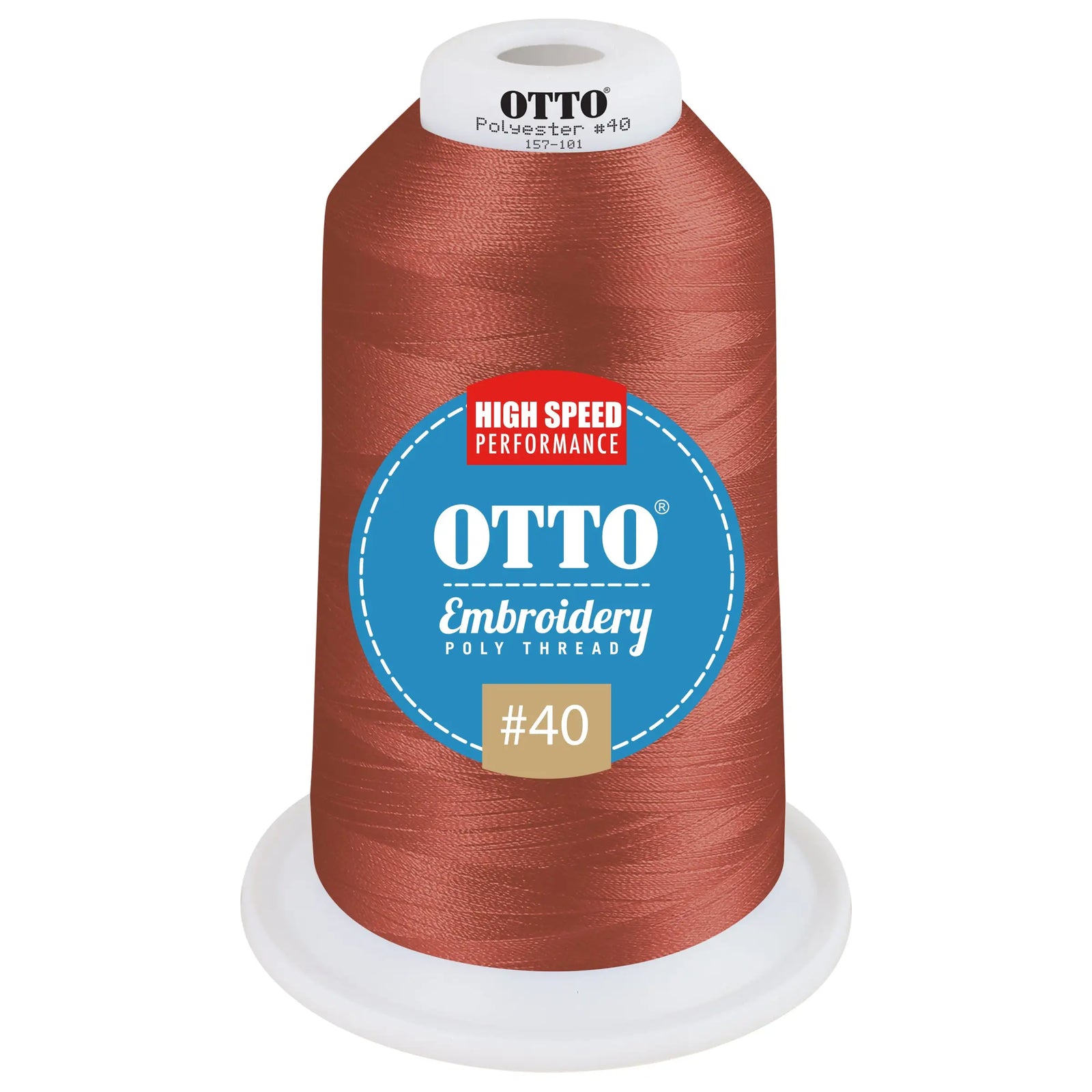 Otto 157-101 Embroidery Poly Thread #40 5,500 Yd. King Cone - 47629 - 7 3/8’’ - 5/8’’