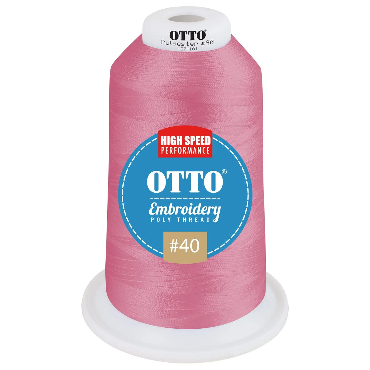 Otto 157-101 Embroidery Poly Thread #40 5,500 Yd. King Cone - 47634 - 7 3/8’’ - 5/8’’