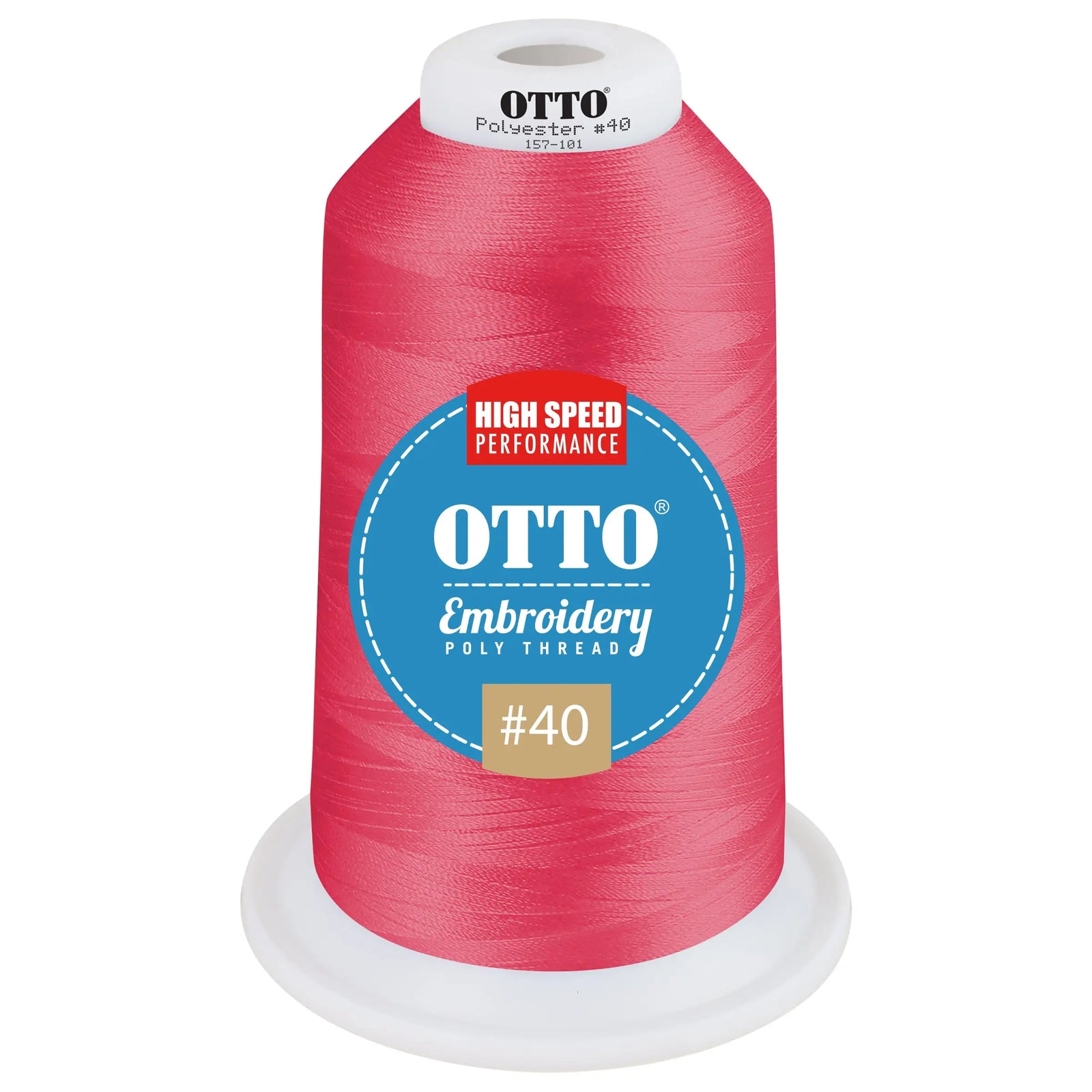 Otto 157-101 Embroidery Poly Thread #40 5,500 Yd. King Cone - 47636 - 7 3/8’’ - 5/8’’