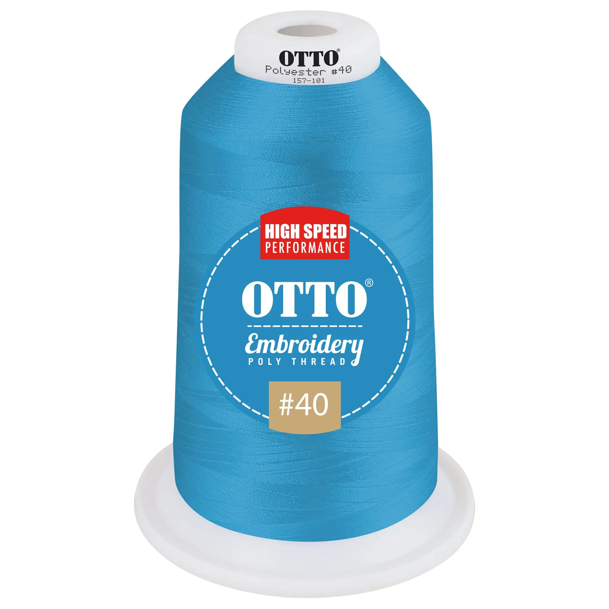 Otto 157-101 Embroidery Poly Thread #40 5,500 Yd. King Cone - 47704 - 7 3/8’’ - 5/8’’