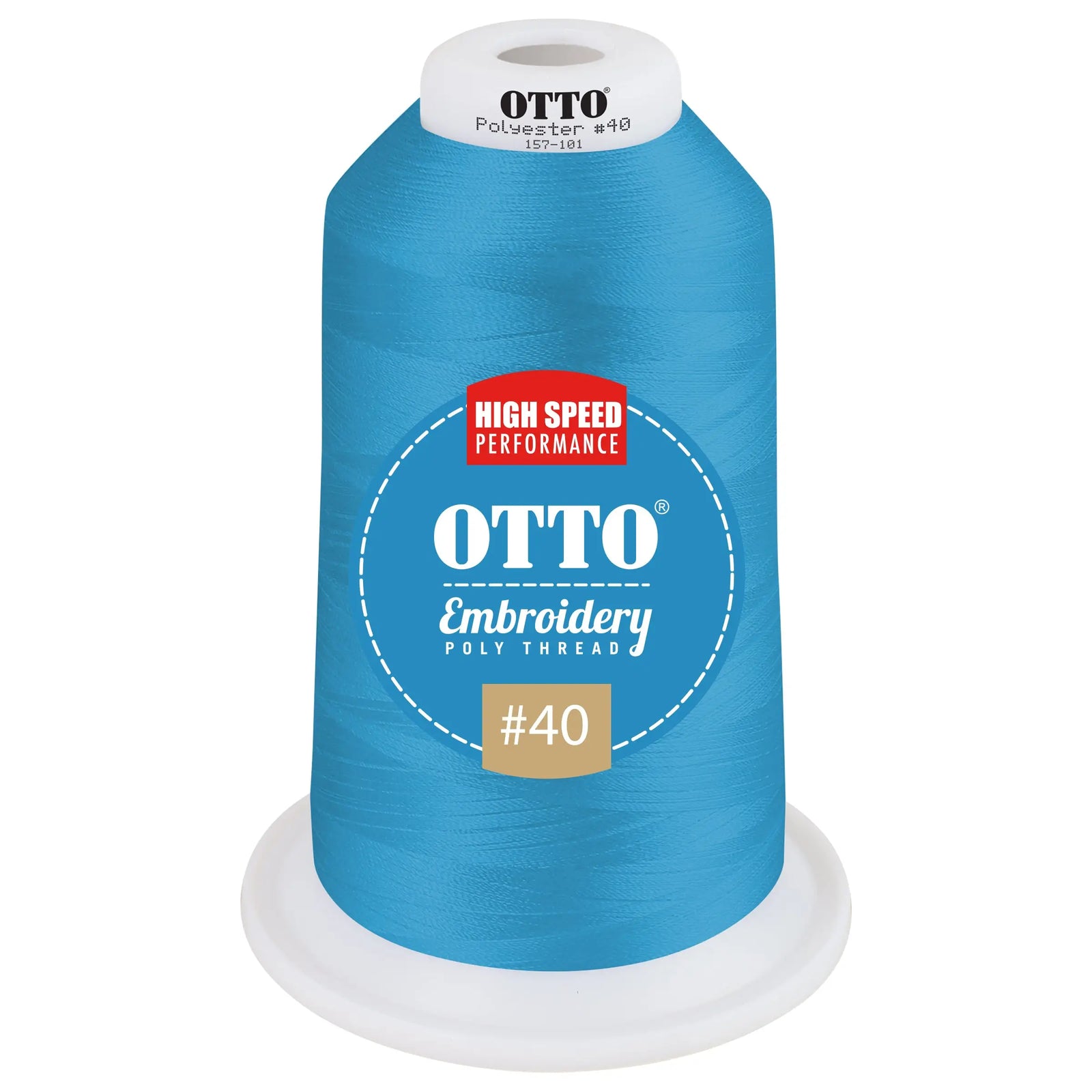 Otto 157-101 Embroidery Poly Thread #40 5,500 Yd. King Cone - 47704 - 7 3/8’’ - 5/8’’