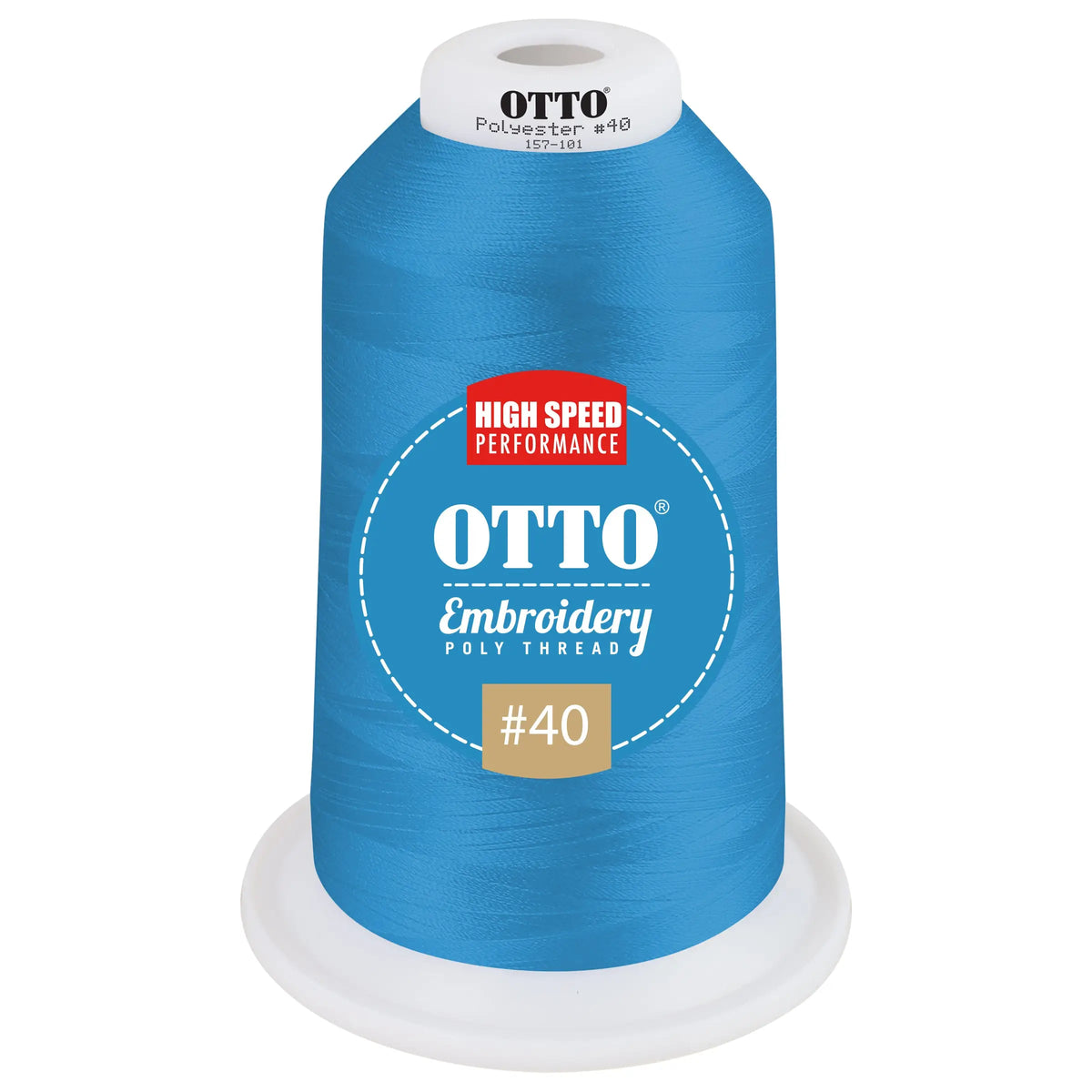 Otto 157-101 Embroidery Poly Thread #40 5,500 Yd. King Cone - 47705 - 7 3/8’’ - 5/8’’