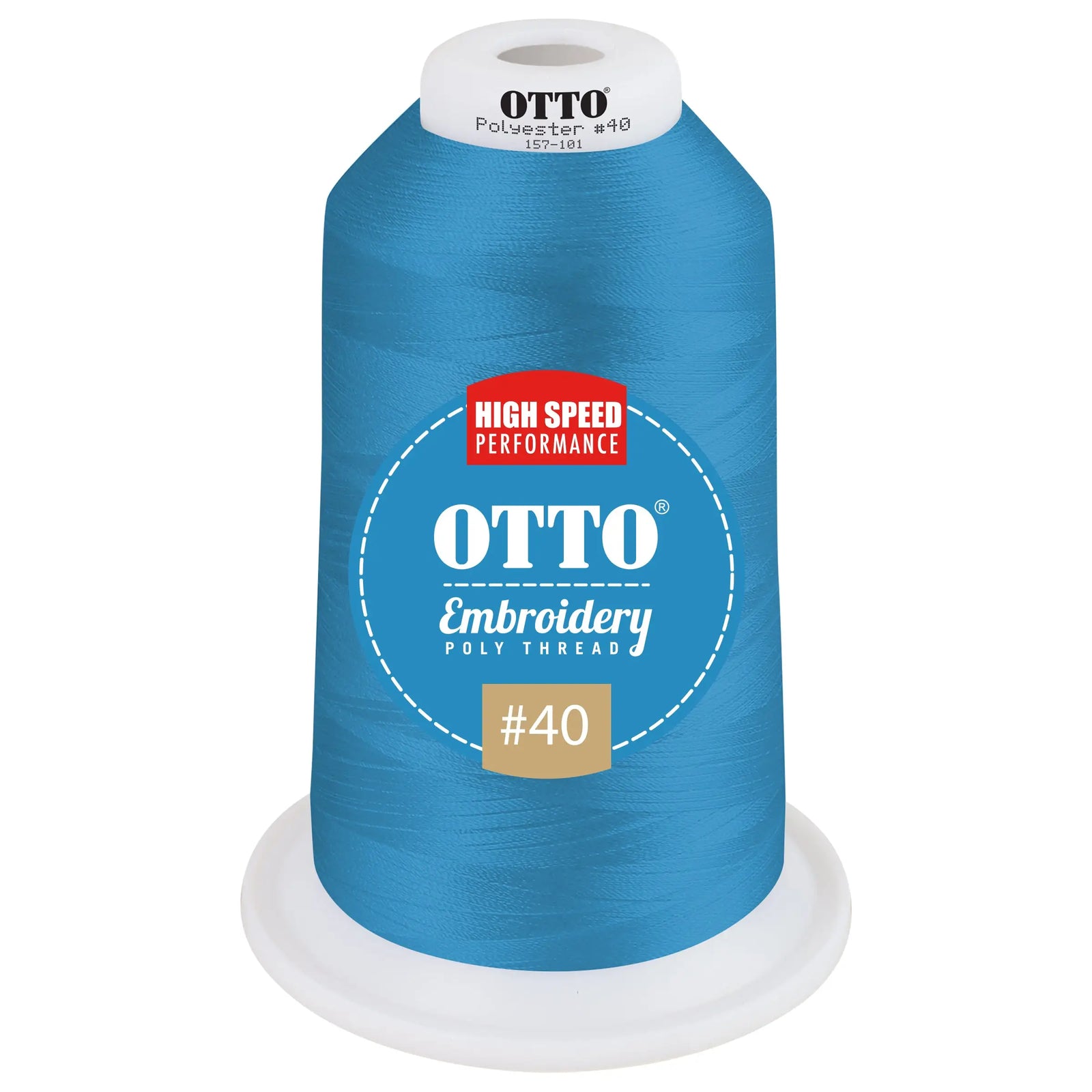 Otto 157-101 Embroidery Poly Thread #40 5,500 Yd. King Cone - 47706 - 7 3/8’’ - 5/8’’