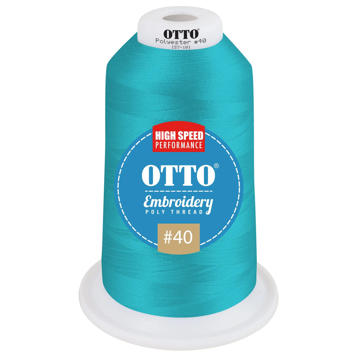 Otto 157-101 Embroidery Poly Thread #40 5,500 Yd. King Cone - 47711 - 7 3/8’’ - 5/8’’