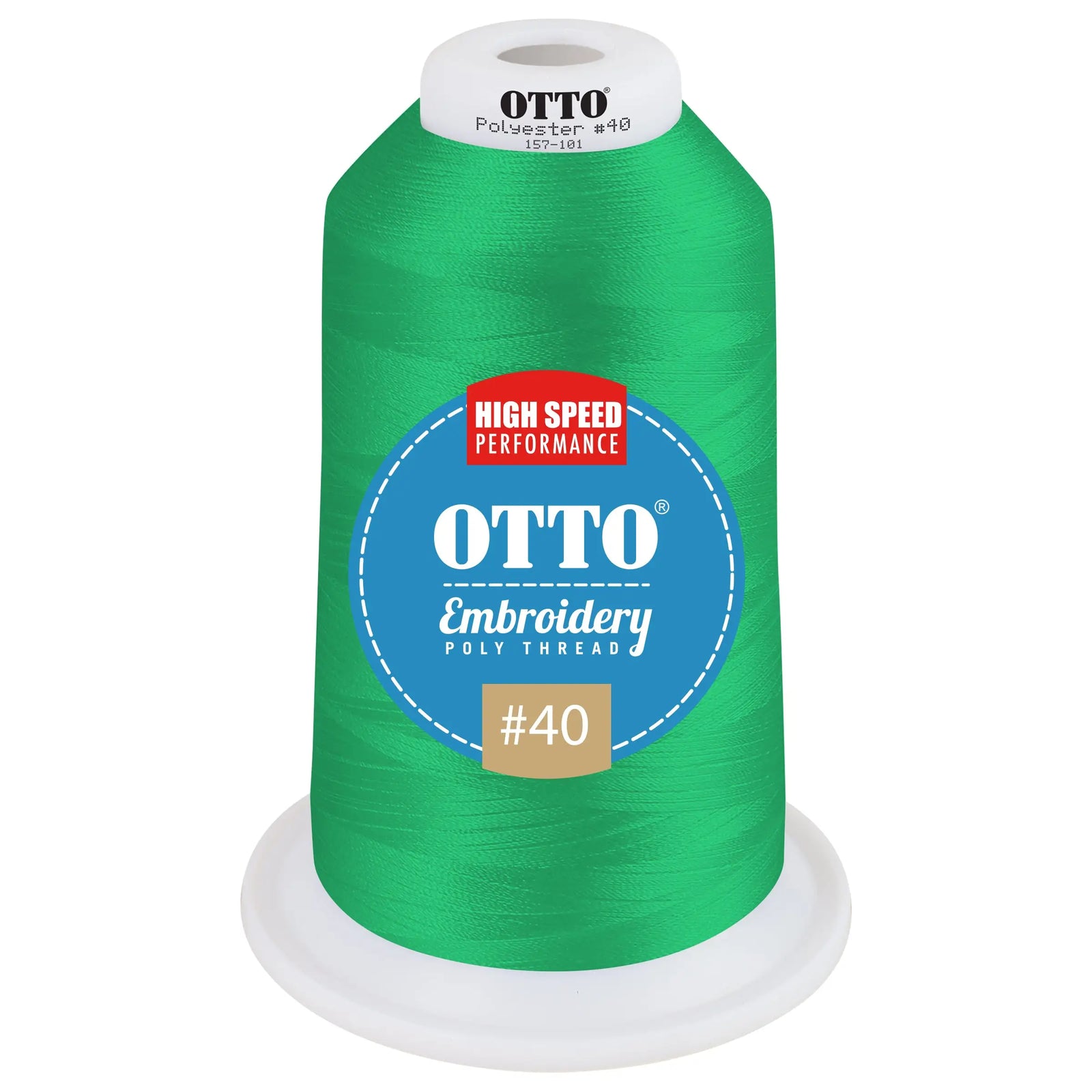 Otto 157-101 Embroidery Poly Thread #40 5,500 Yd. King Cone - 47713 - 7 3/8’’ - 5/8’’