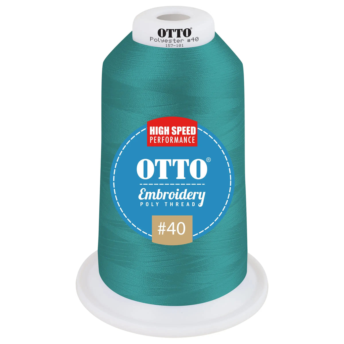Otto 157-101 Embroidery Poly Thread #40 5,500 Yd. King Cone - 47717 - 7 3/8’’ - 5/8’’