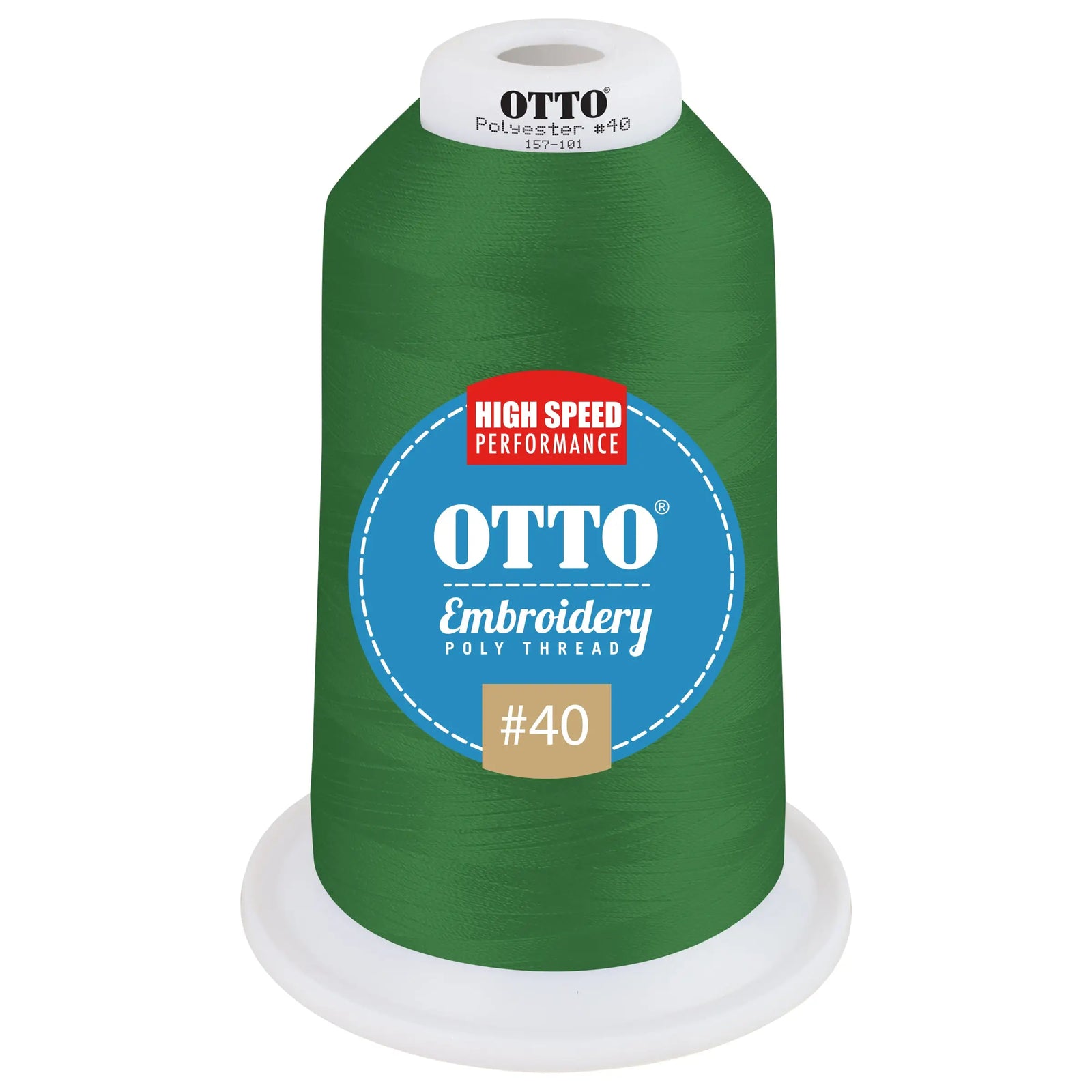 Otto 157-101 Embroidery Poly Thread #40 5,500 Yd. King Cone - 47727 - 7 3/8’’ - 5/8’’
