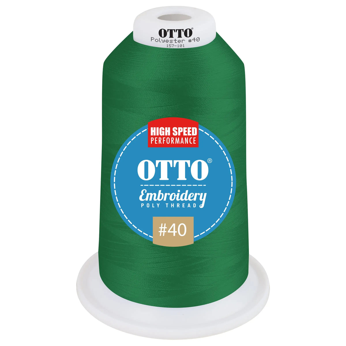 Otto 157-101 Embroidery Poly Thread #40 5,500 Yd. King Cone - 47734 - 7 3/8’’ - 5/8’’