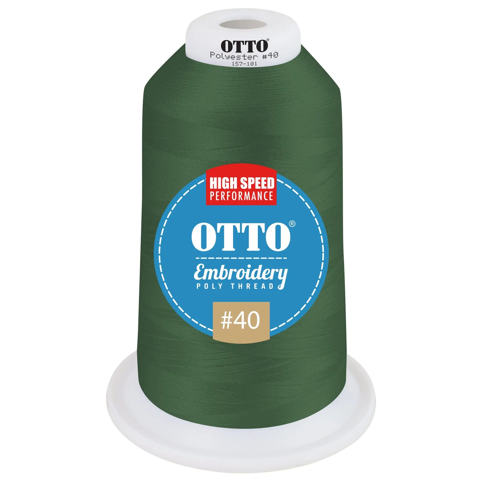 Otto 157-101 Embroidery Poly Thread #40 5,500 Yd. King Cone - 47735 - 7 3/8’’ - 5/8’’