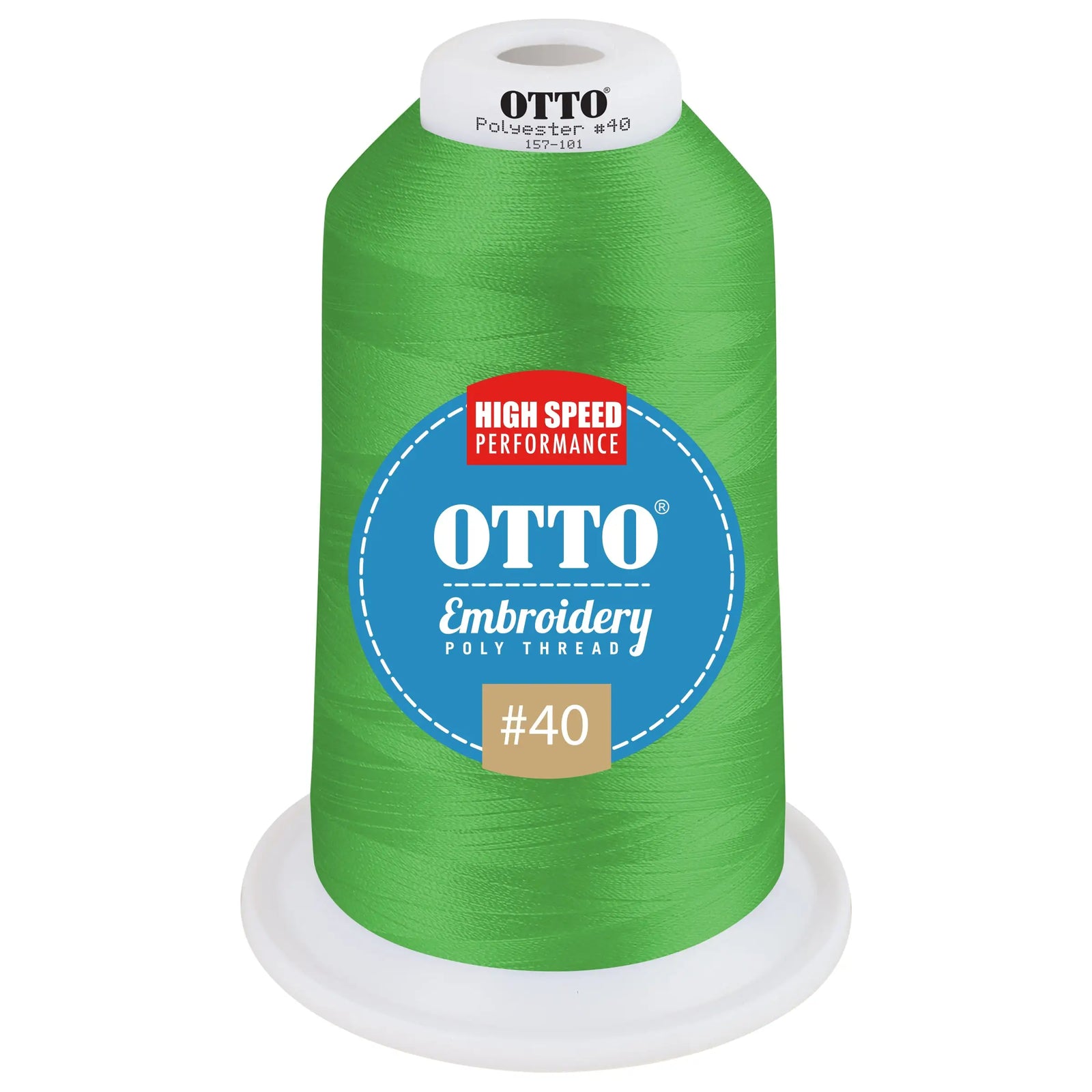 Otto 157-101 Embroidery Poly Thread #40 5,500 Yd. King Cone - 47741 - 7 3/8’’ - 5/8’’